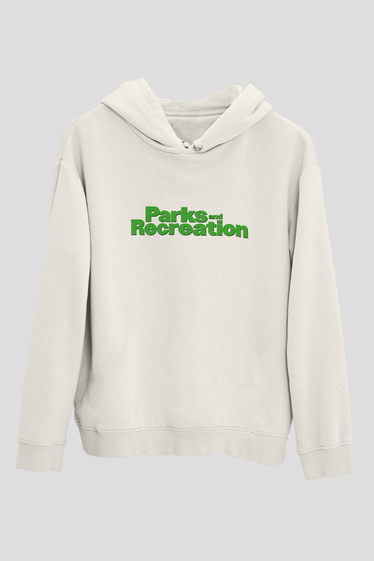 Parks and Recreation Beyaz Unisex Kapşonlu Sweatshirt
