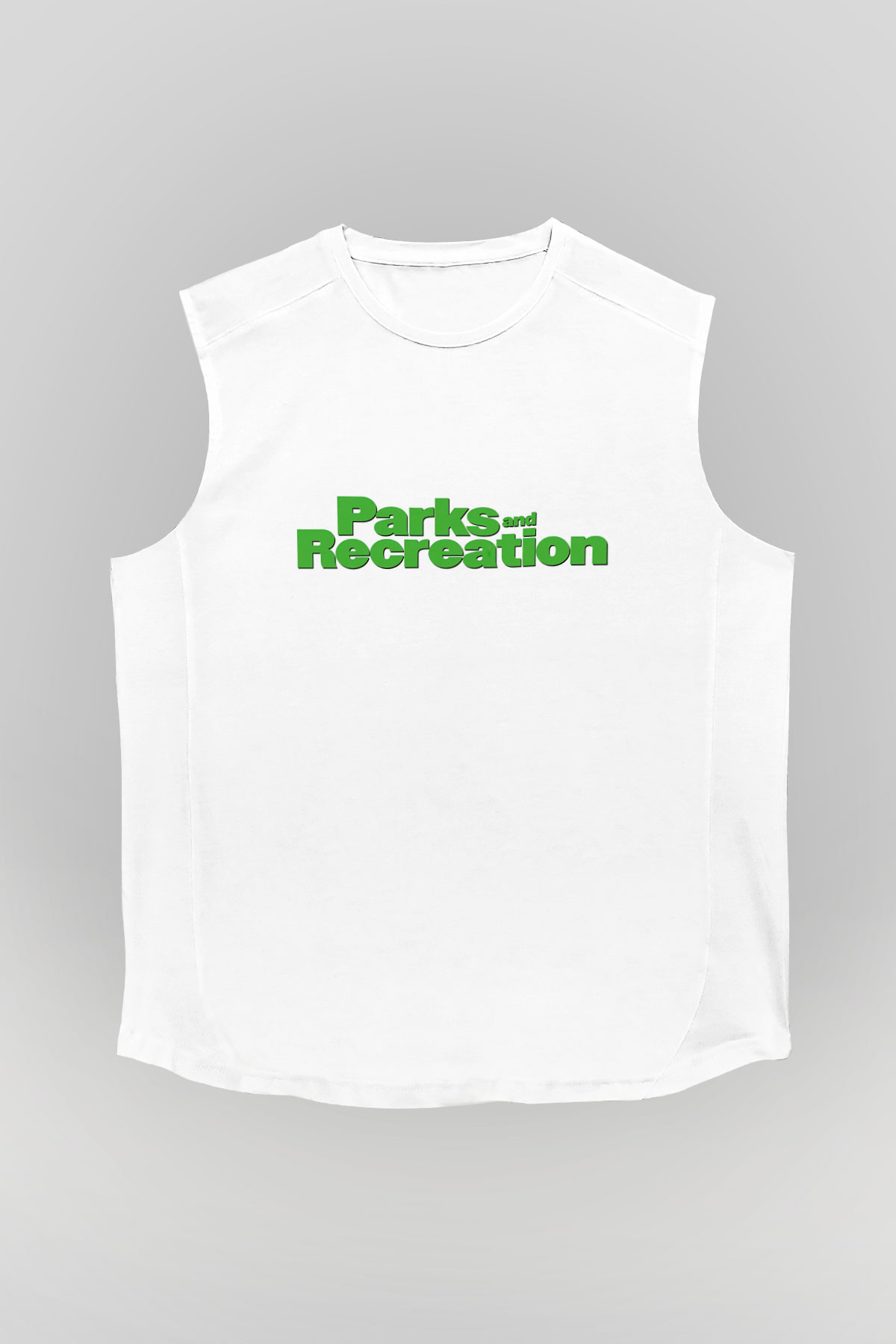 Parks and Recreation Beyaz Unisex Kolsuz Tişört