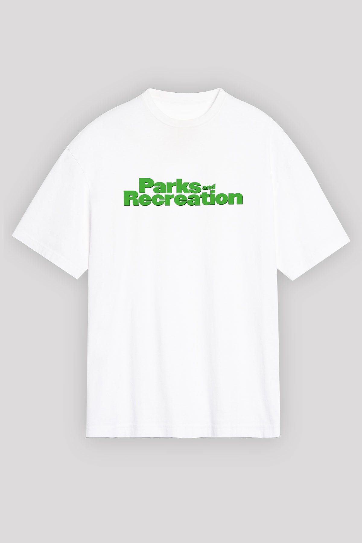 Parks and Recreation Beyaz Unisex Oversize Tişört