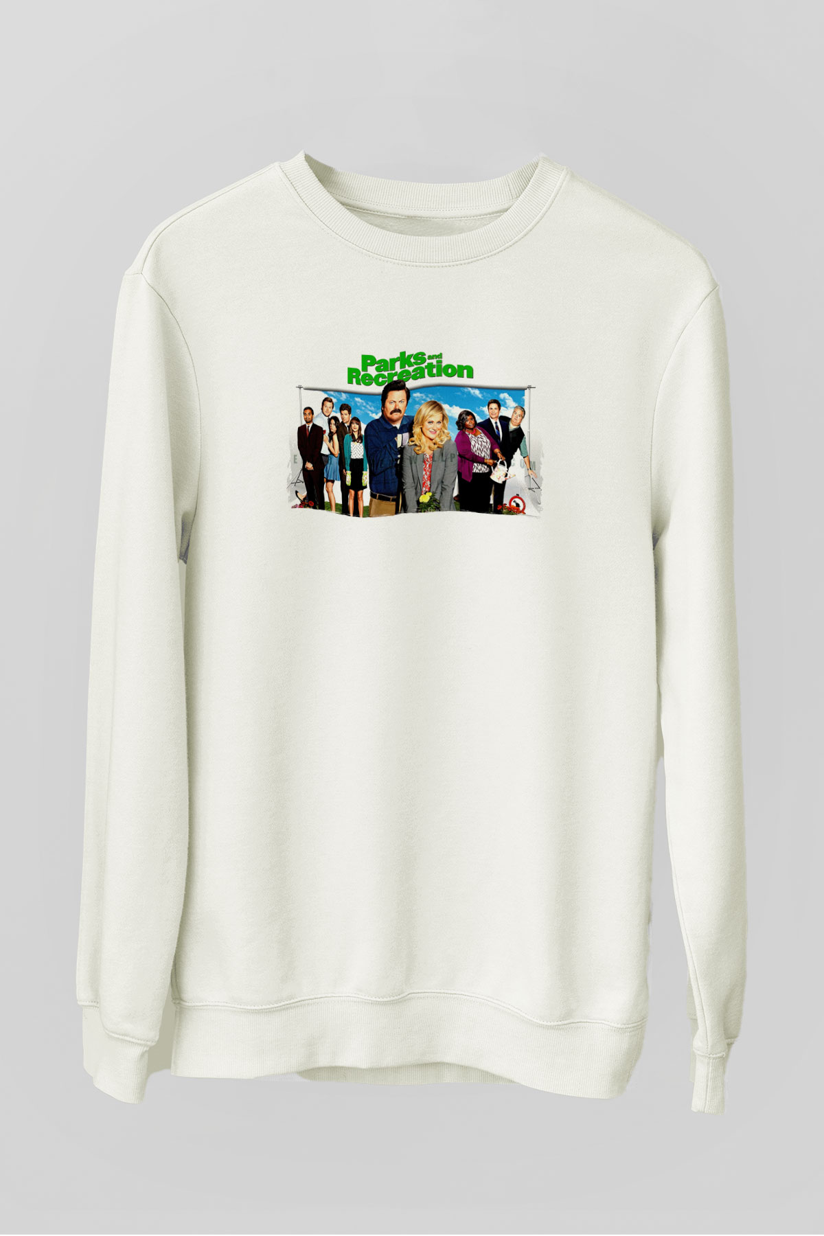 Parks and Recreation Beyaz Unisex  Sweatshirt
