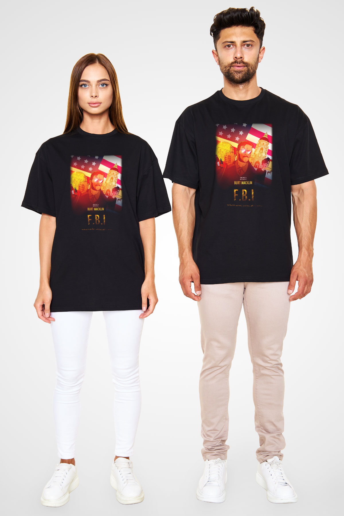 Parks and Recreation Siyah Unisex Oversize Tişört