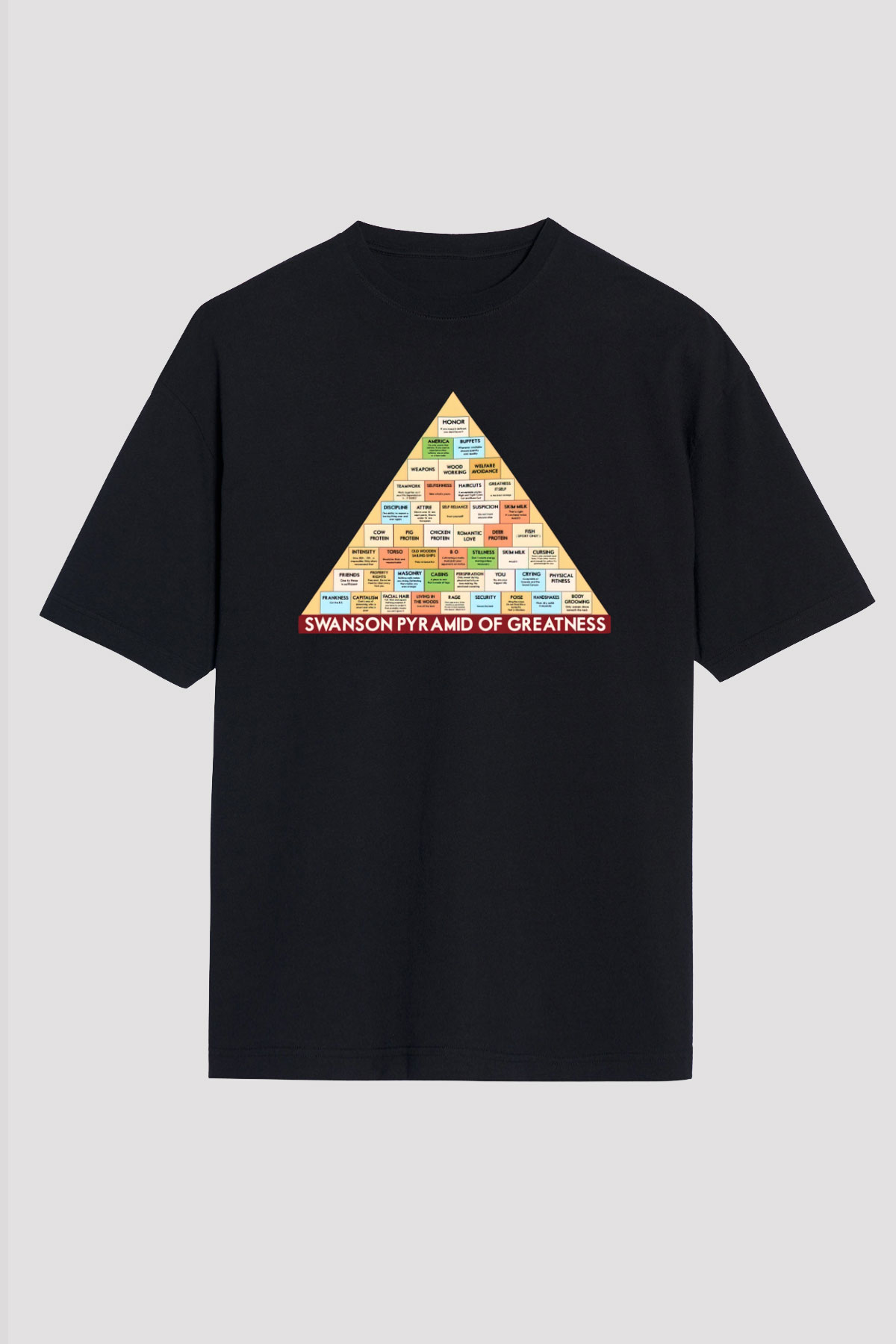Parks and Recreation Siyah Unisex Oversize Tişört
