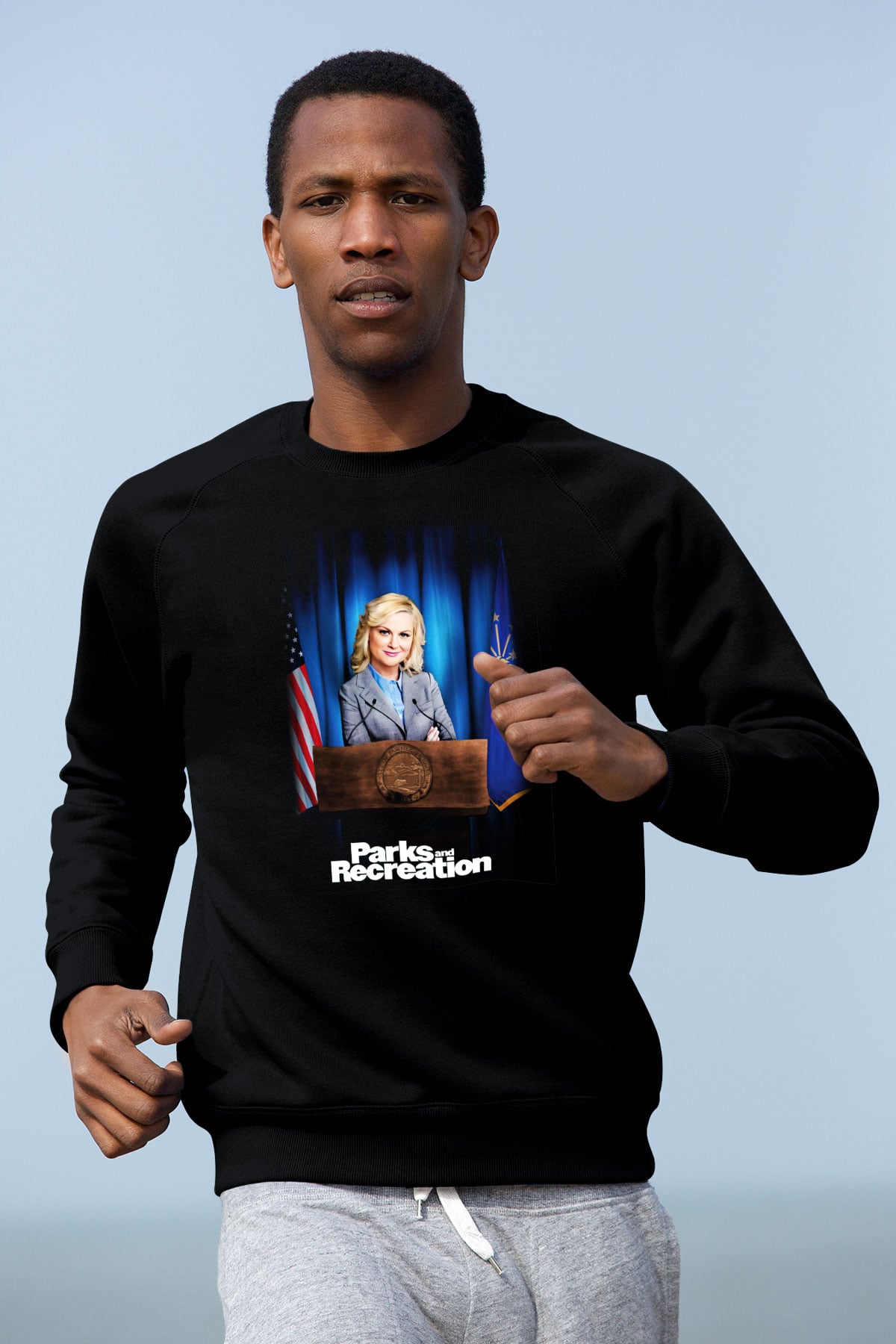 Parks and Recreation Siyah Unisex Sweatshirt