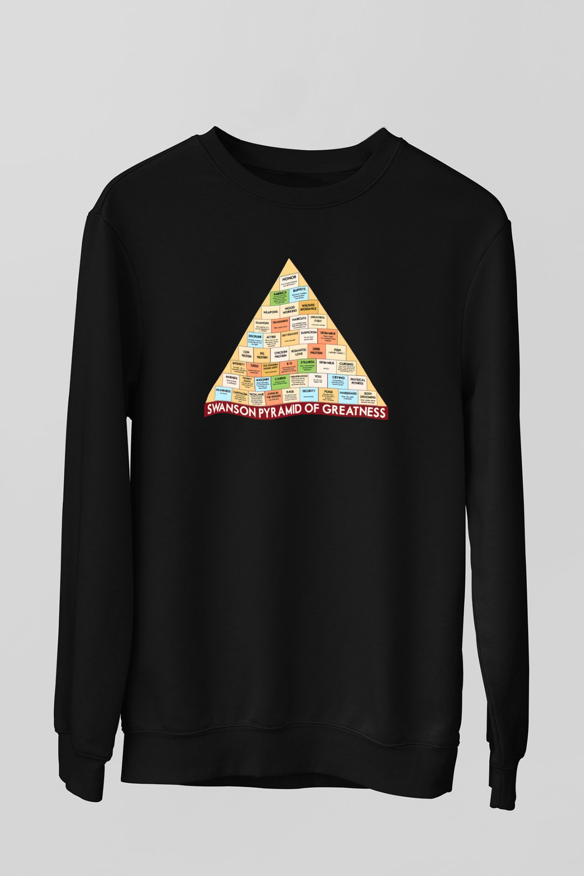Parks and Recreation Siyah Unisex Sweatshirt