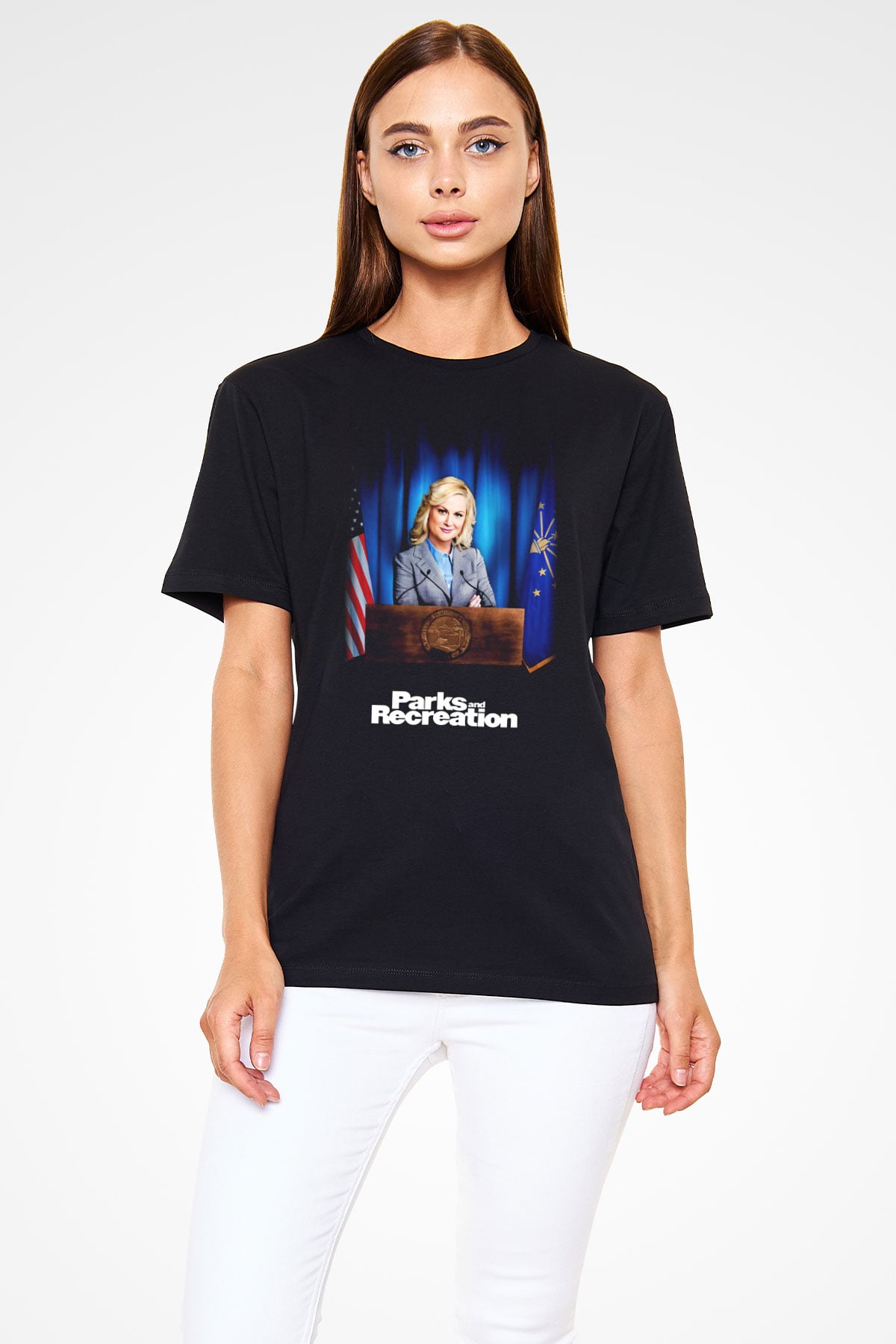 Parks and Recreation Siyah Unisex Tişört