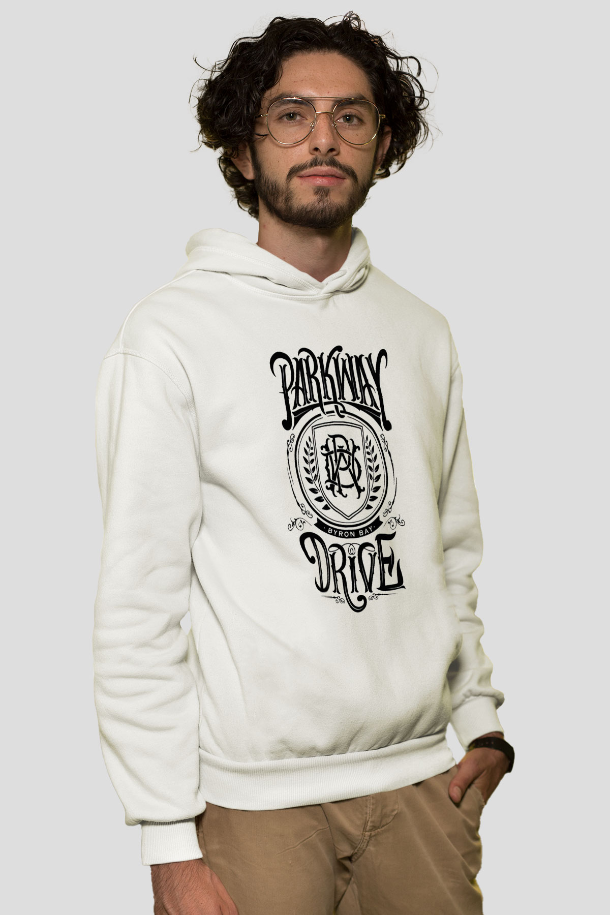 Parkway Drive Beyaz Unisex Kapşonlu Sweatshirt