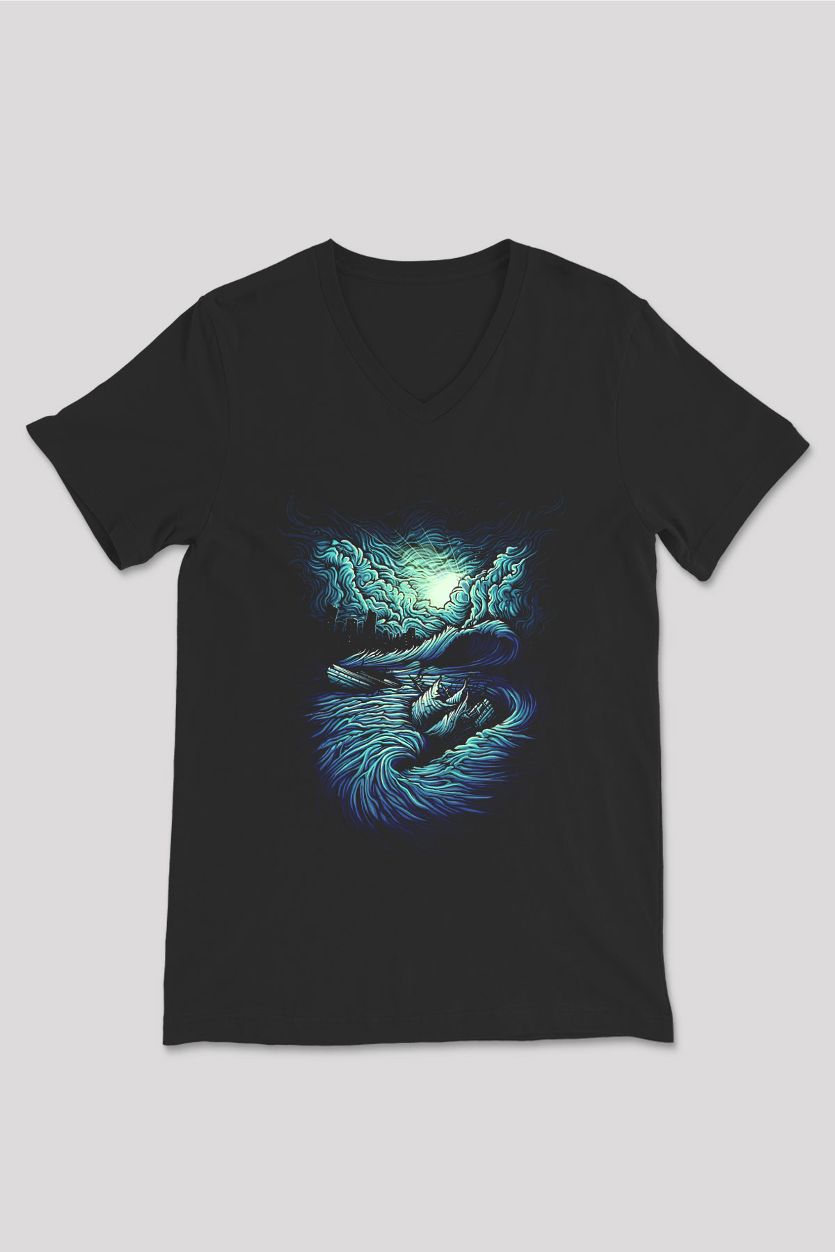 Parkway Drive Siyah Unisex V Yaka Tişört T-Shirt