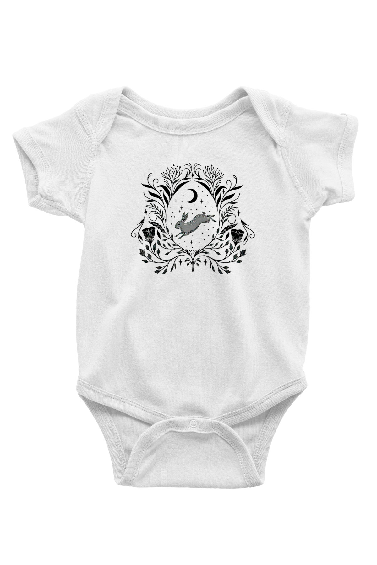 Paskalya Baskılı Beyaz Unisex Bebek Body - Zıbın