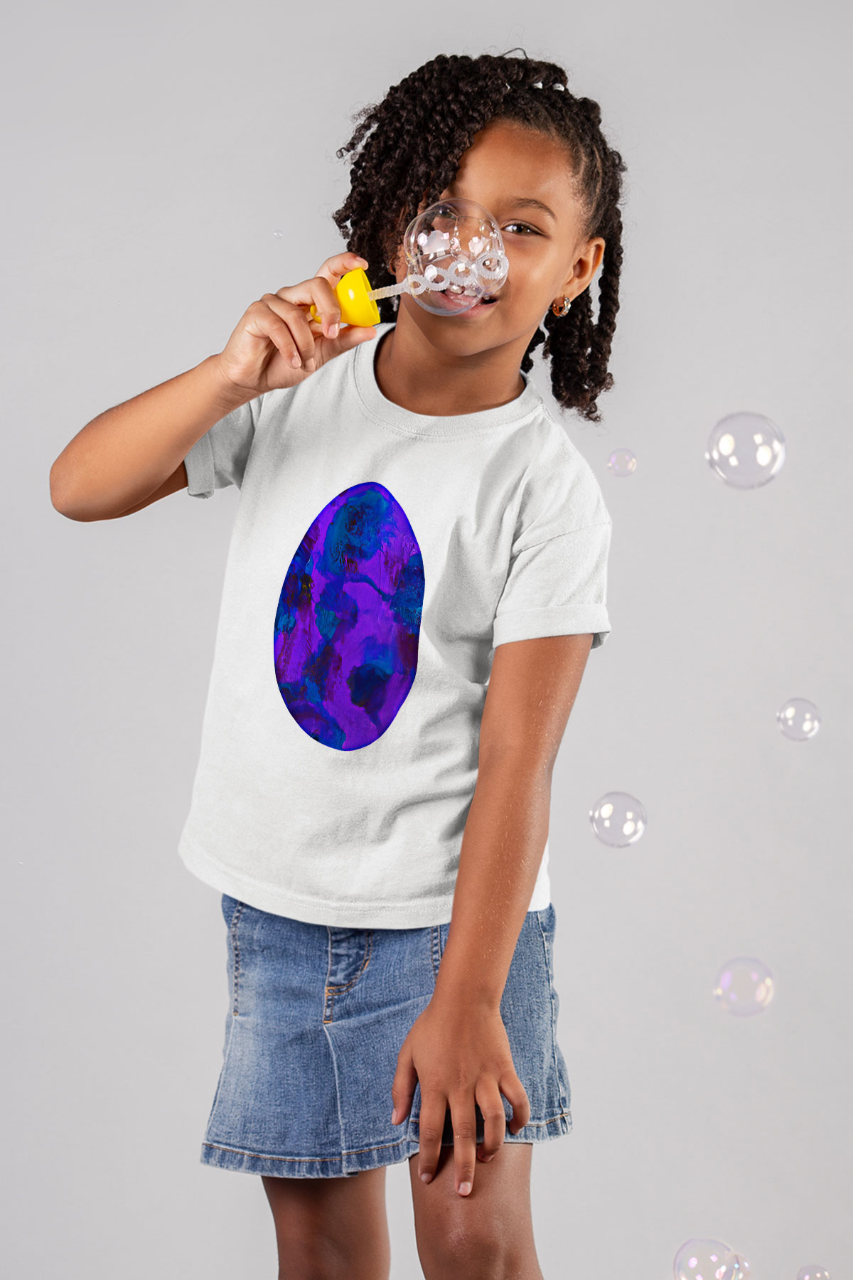 Paskalya Baskılı Beyaz Unisex Beyaz Çocuk Tişört - Tshirt