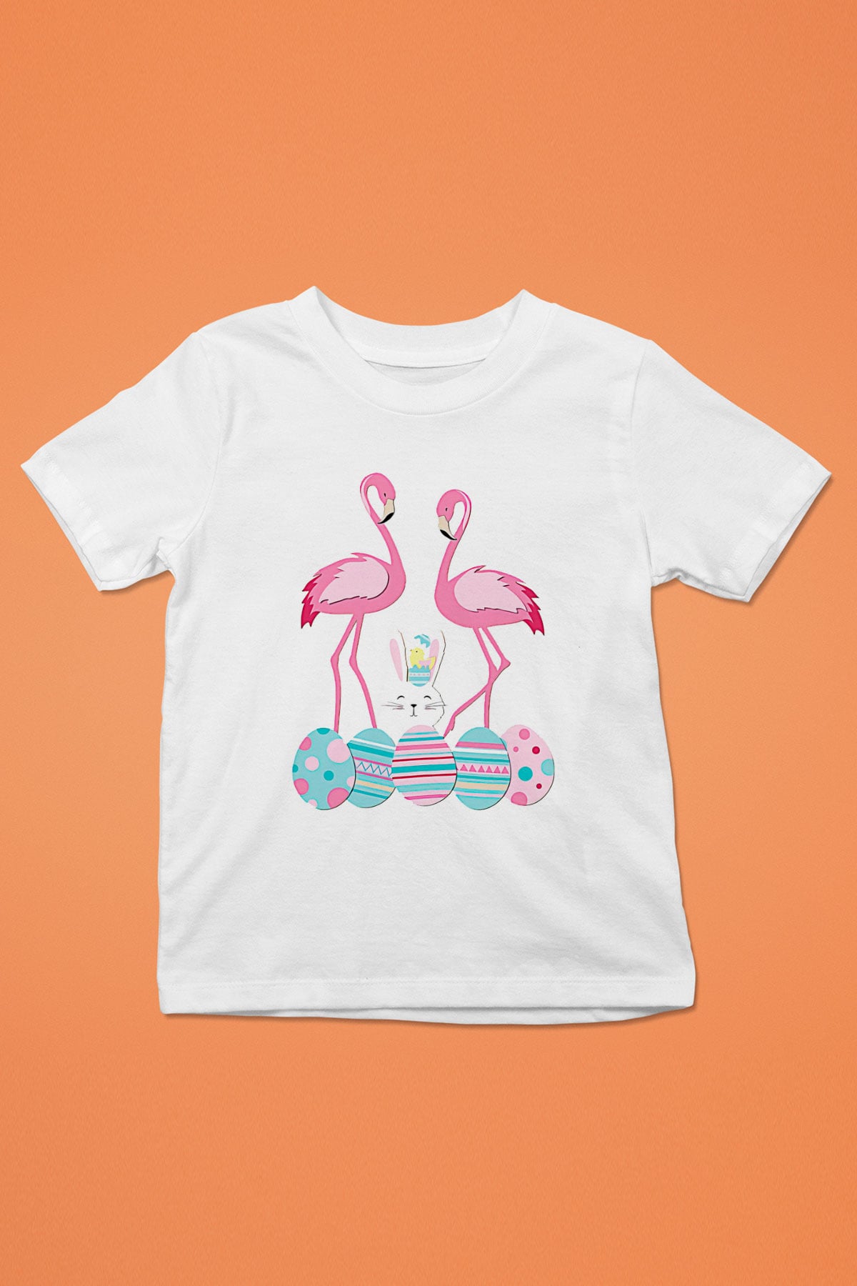Paskalya Baskılı Beyaz Unisex Beyaz Çocuk Tişört - Tshirt