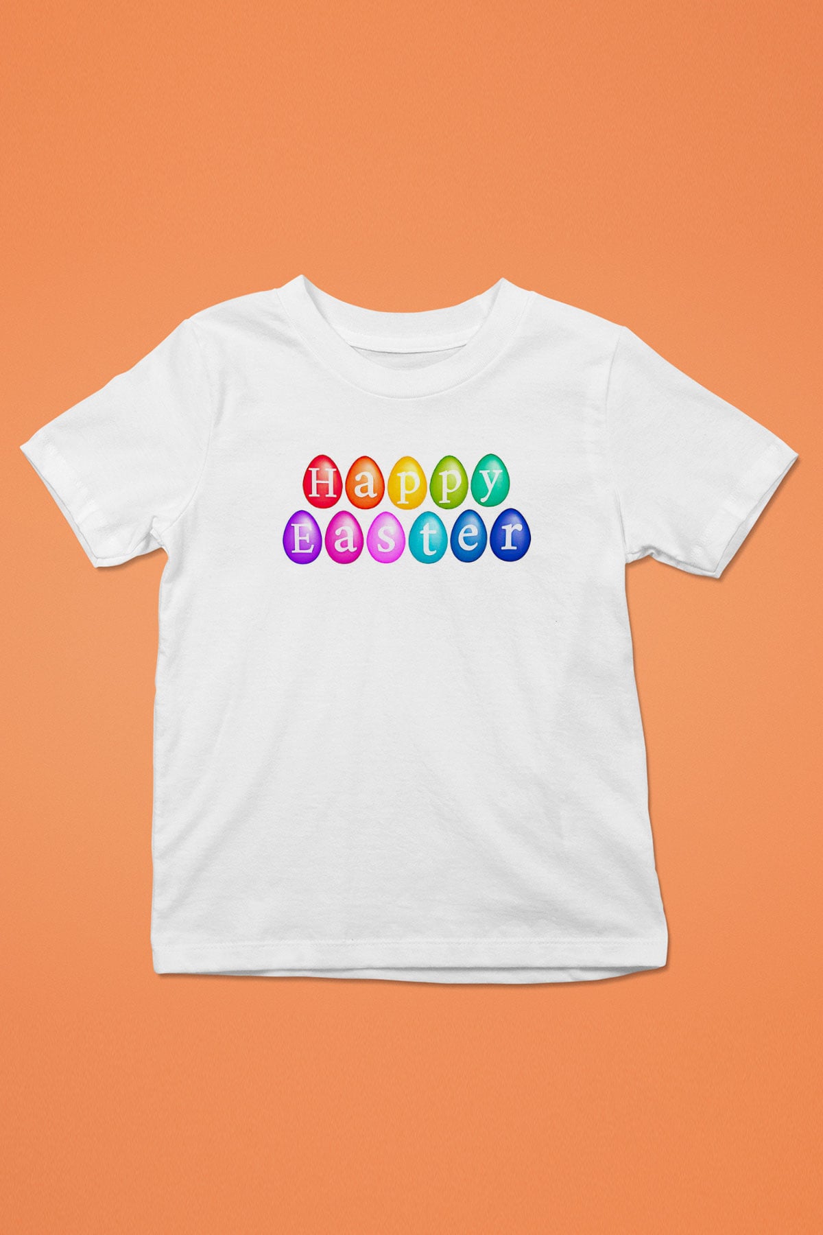Paskalya Baskılı Beyaz Unisex Beyaz Çocuk Tişört - Tshirt