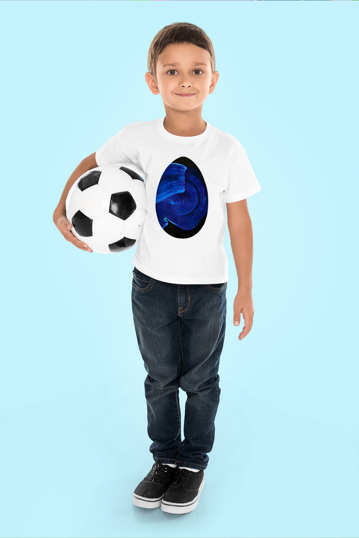 Paskalya Baskılı Beyaz Unisex Beyaz Çocuk Tişört - Tshirt
