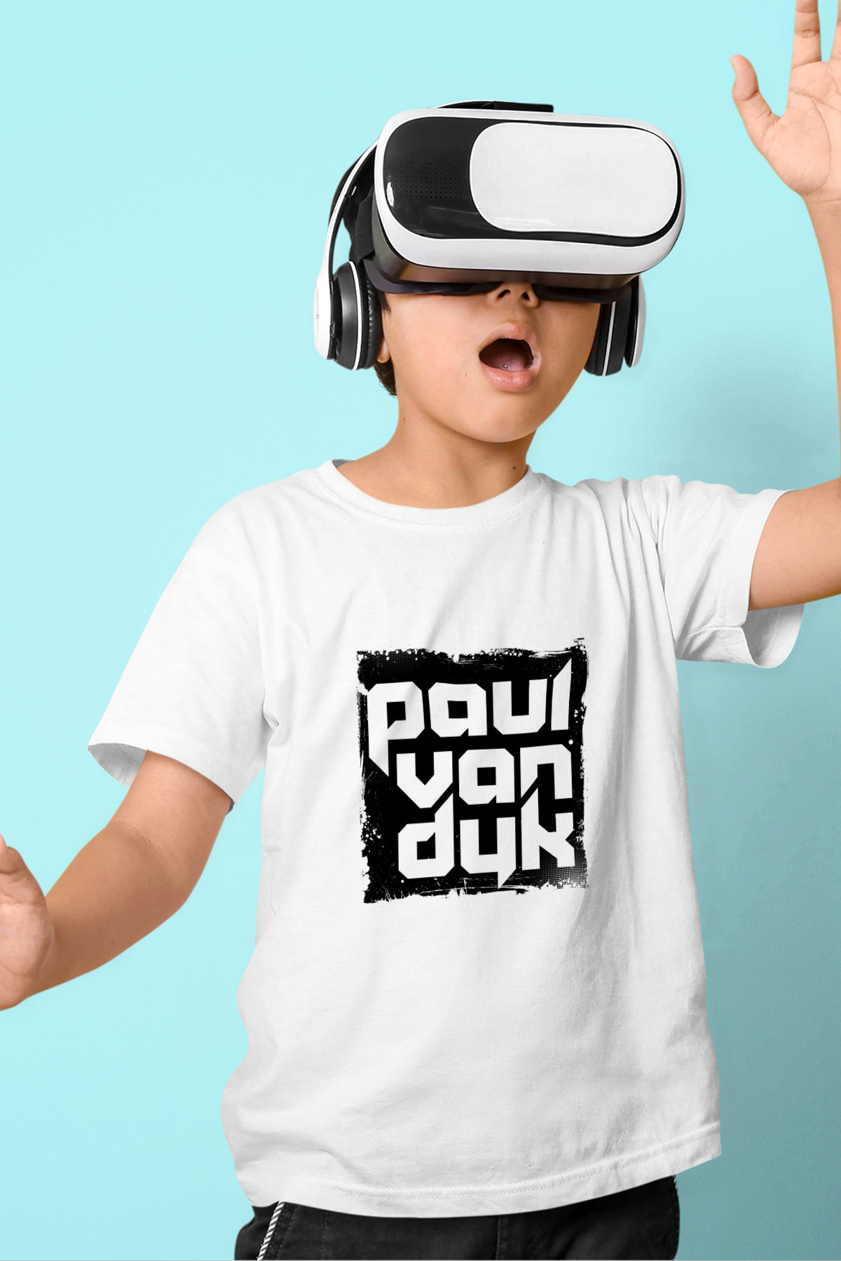 Paul Van Dyk Baskılı Beyaz Çocuk Tişört