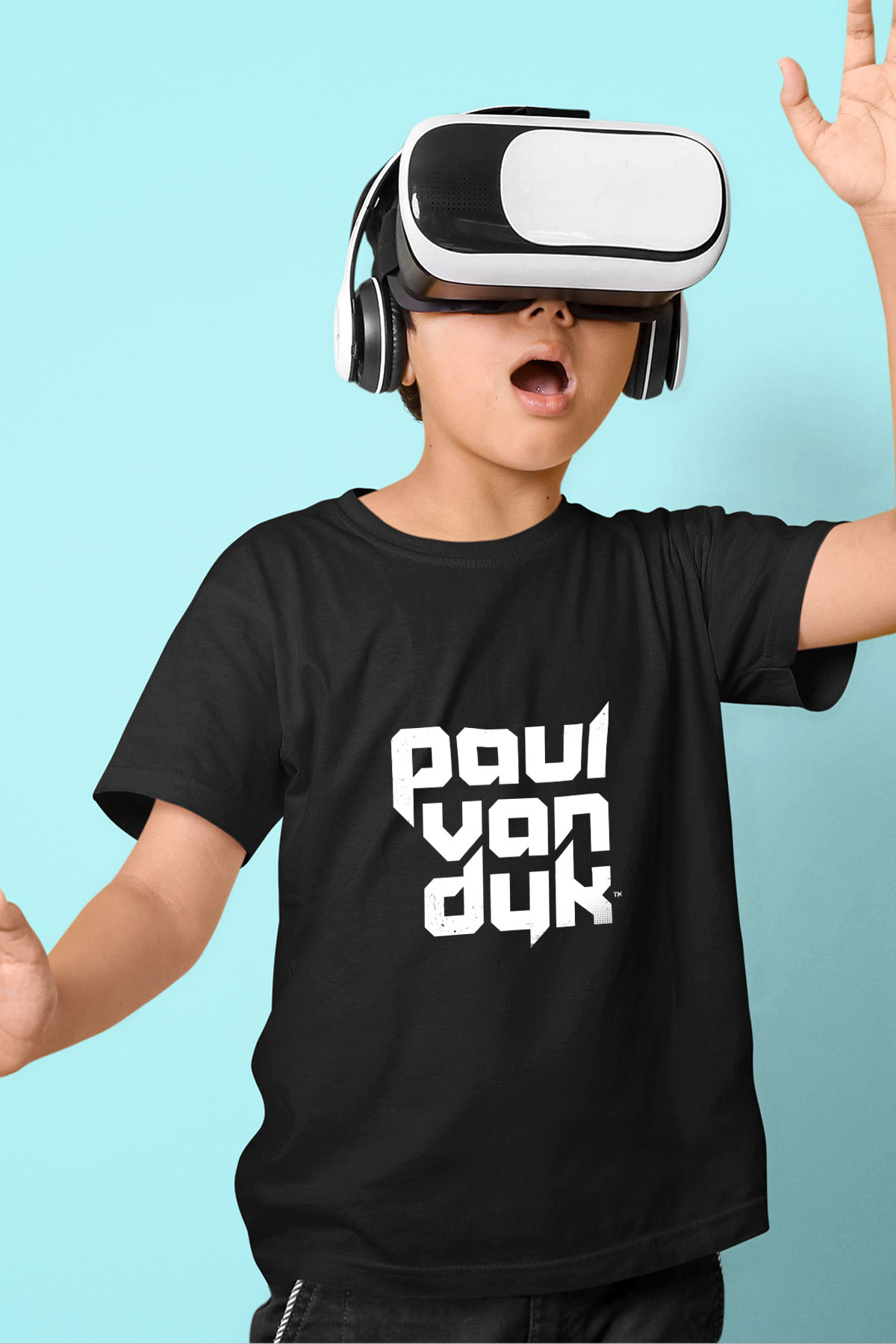 Paul Van Dyk Baskılı Unisex Siyah Çocuk Tişört