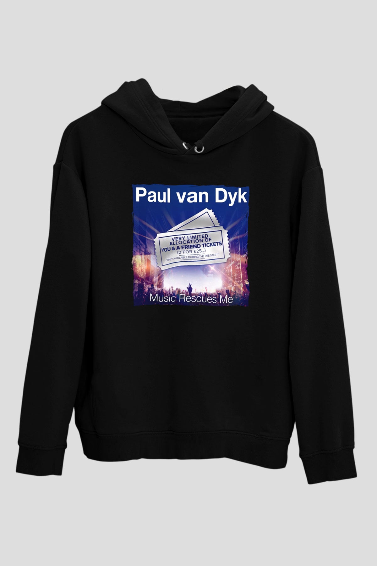 Paul Van Dyk Siyah Unisex Kapüşonlu Sweatshirt