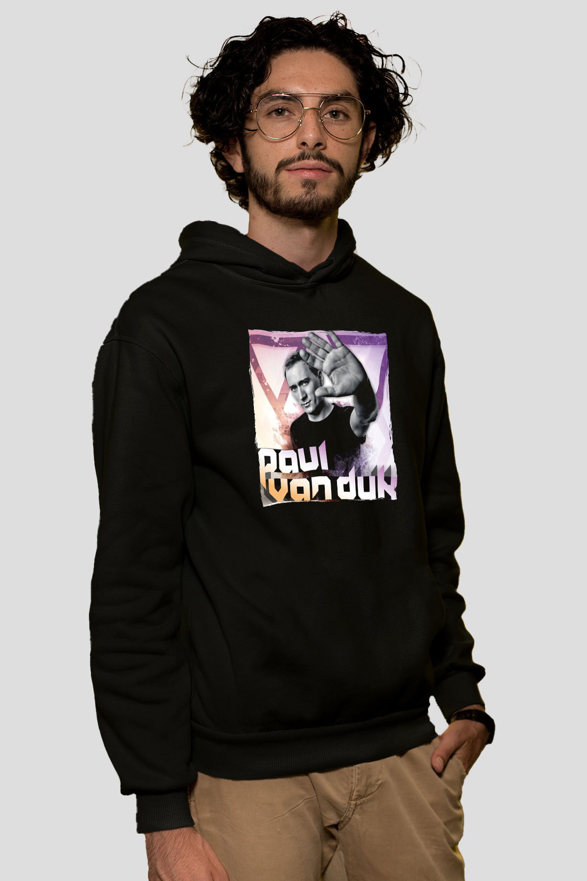 Paul Van Dyk Siyah Unisex Kapüşonlu Sweatshirt