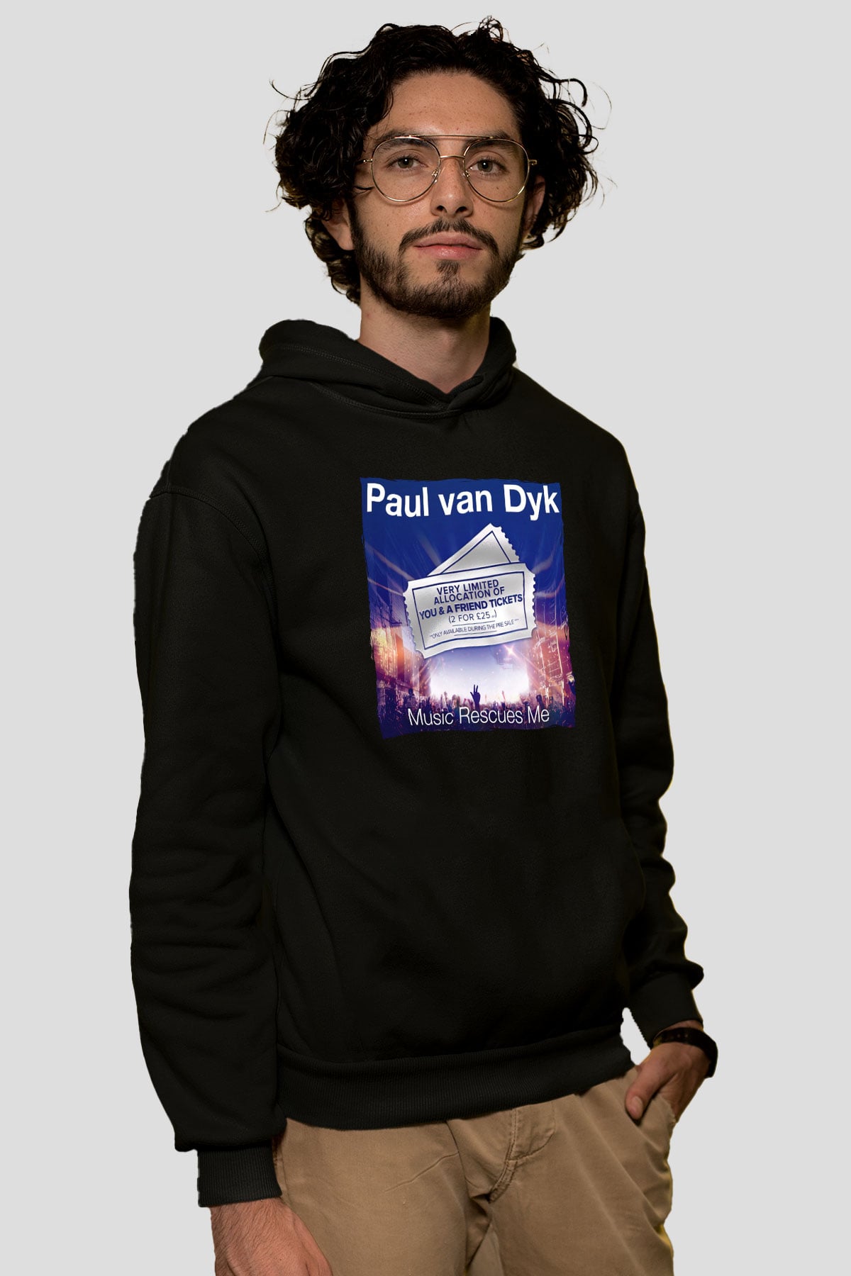 Paul Van Dyk Siyah Unisex Kapüşonlu Sweatshirt