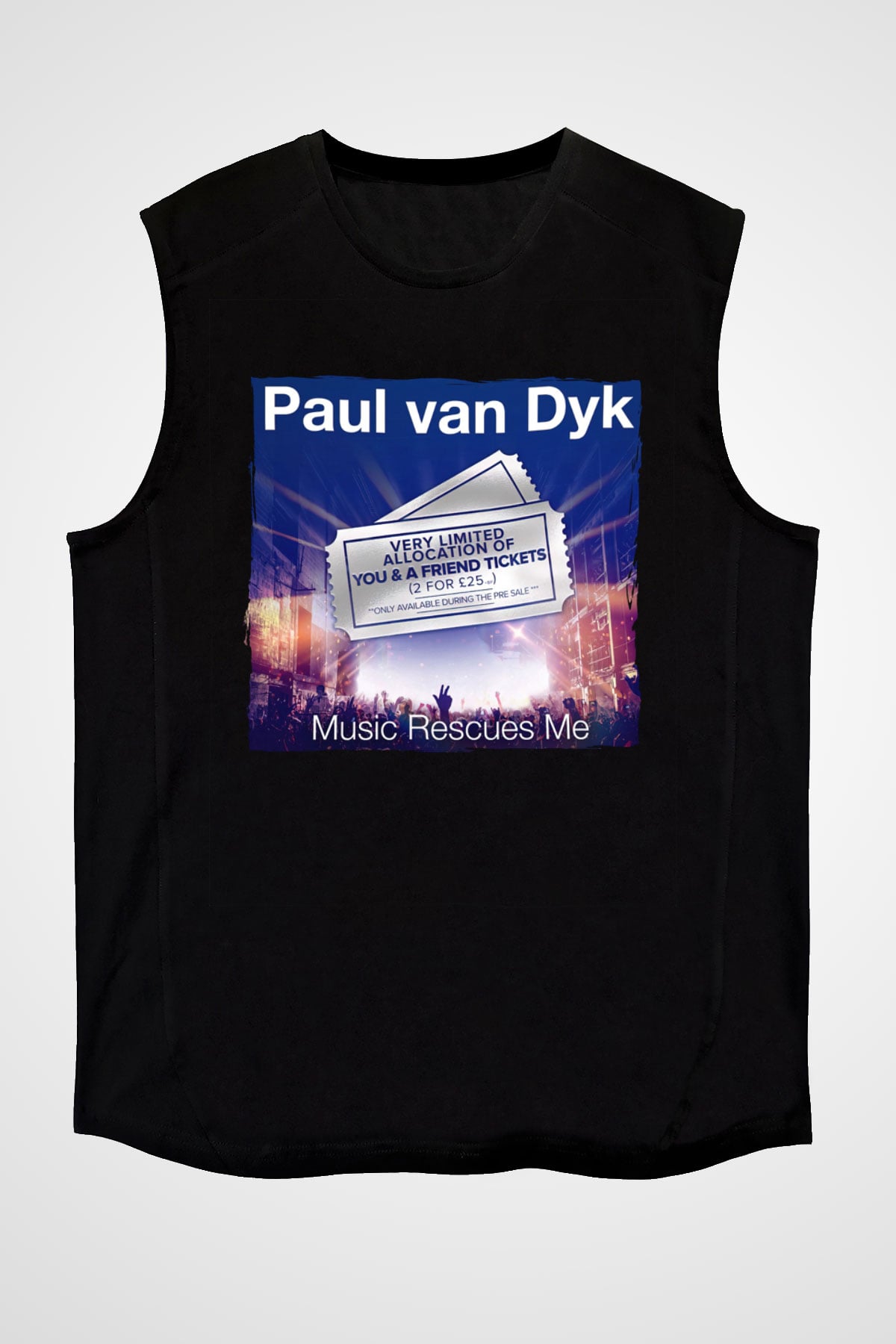 Paul Van Dyk Siyah Unisex Kolsuz Tişört