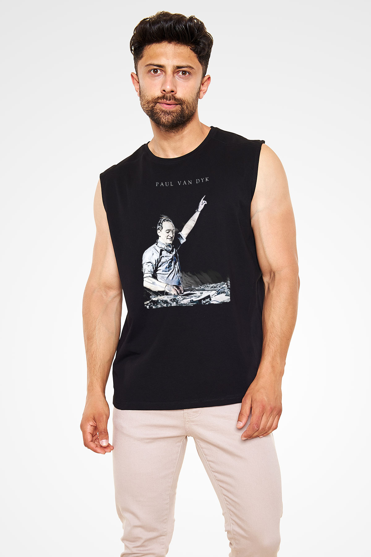 Paul Van Dyk Siyah Unisex Kolsuz Tişört