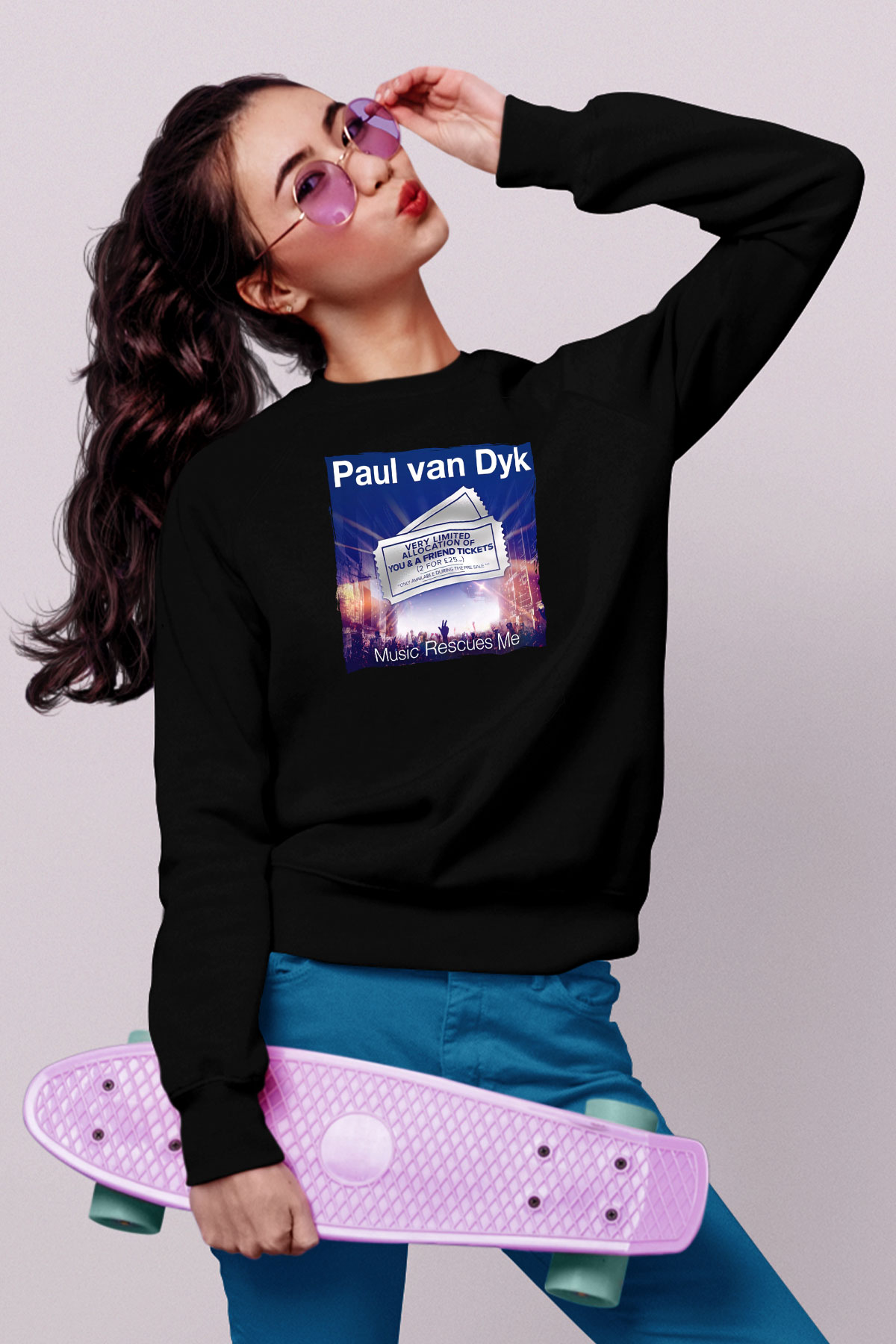 Paul Van Dyk Siyah Unisex Sweatshirt