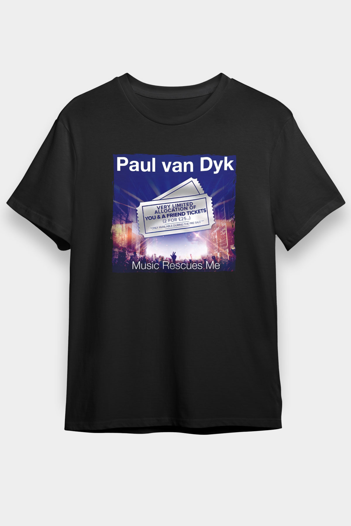 Paul Van Dyk Siyah Unisex Tişört T-Shirt - TişörtFabrikası