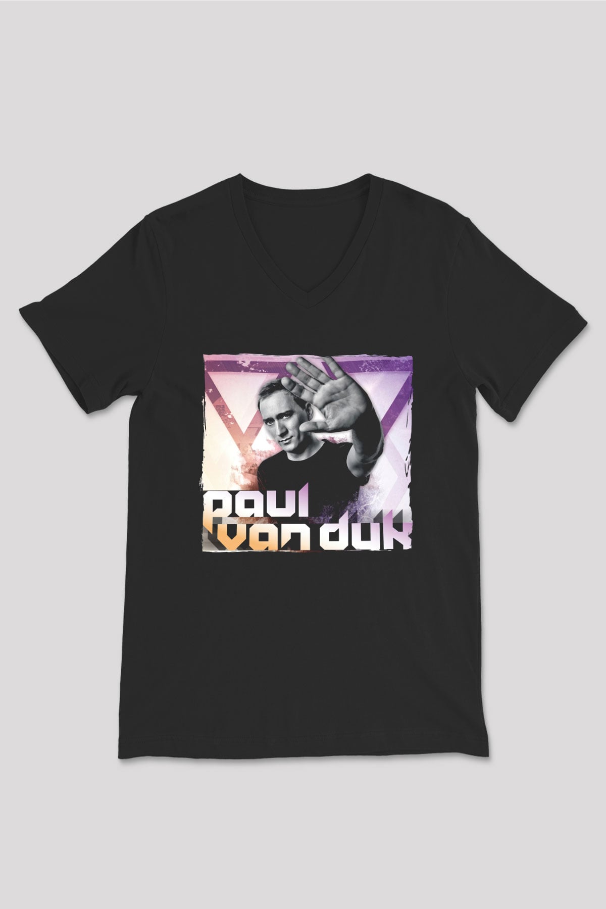 Paul Van Dyk Siyah Unisex V Yaka Tişört