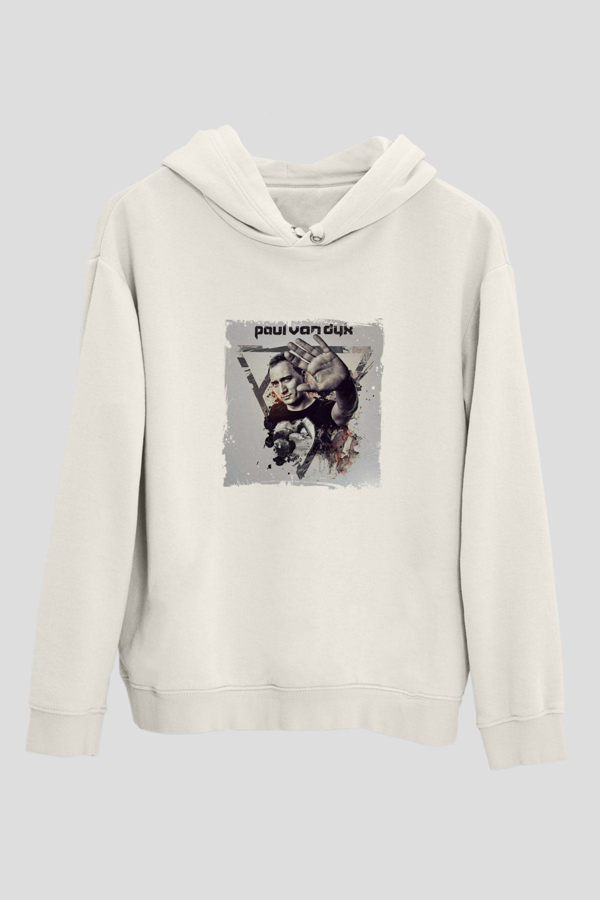 Paul Van DykBaskılı Beyaz Hoodie