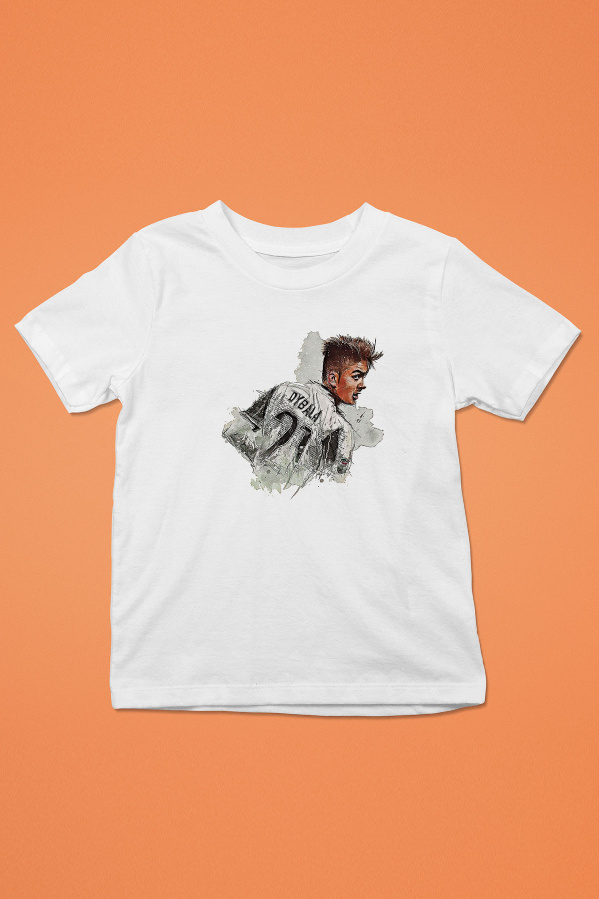 Paulo Dybala Baskılı Beyaz Unisex Beyaz Çocuk Tişört - Tshirt