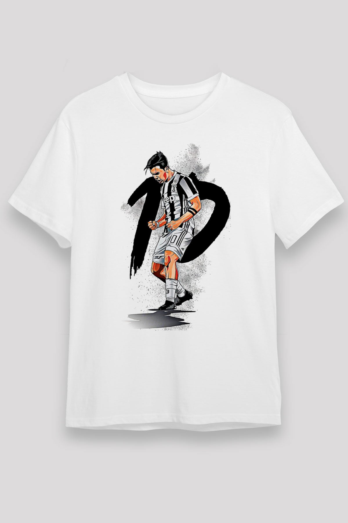 Paulo Dybala Baskılı Unisex Beyaz Tişört - Tshirt