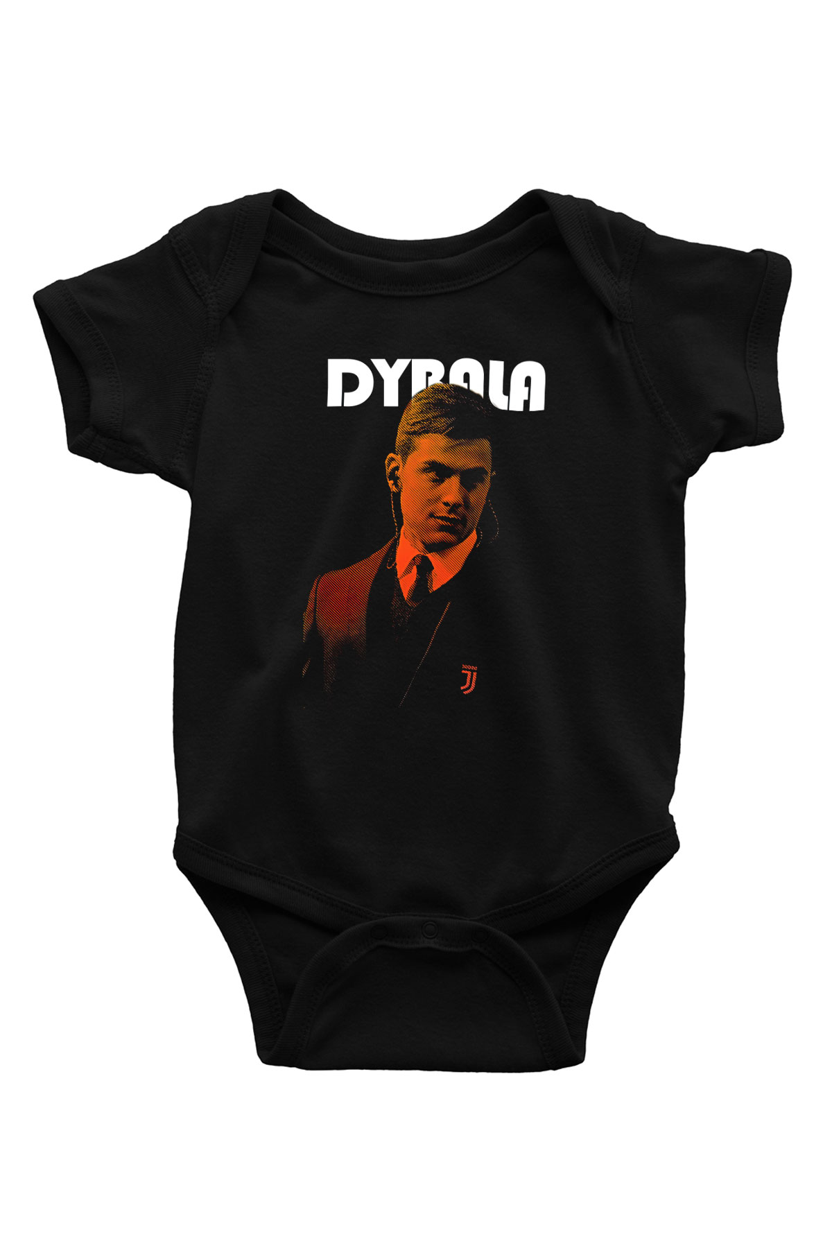 Paulo Dybala Baskılı Unisex Siyah Bebek Body - Zıbın