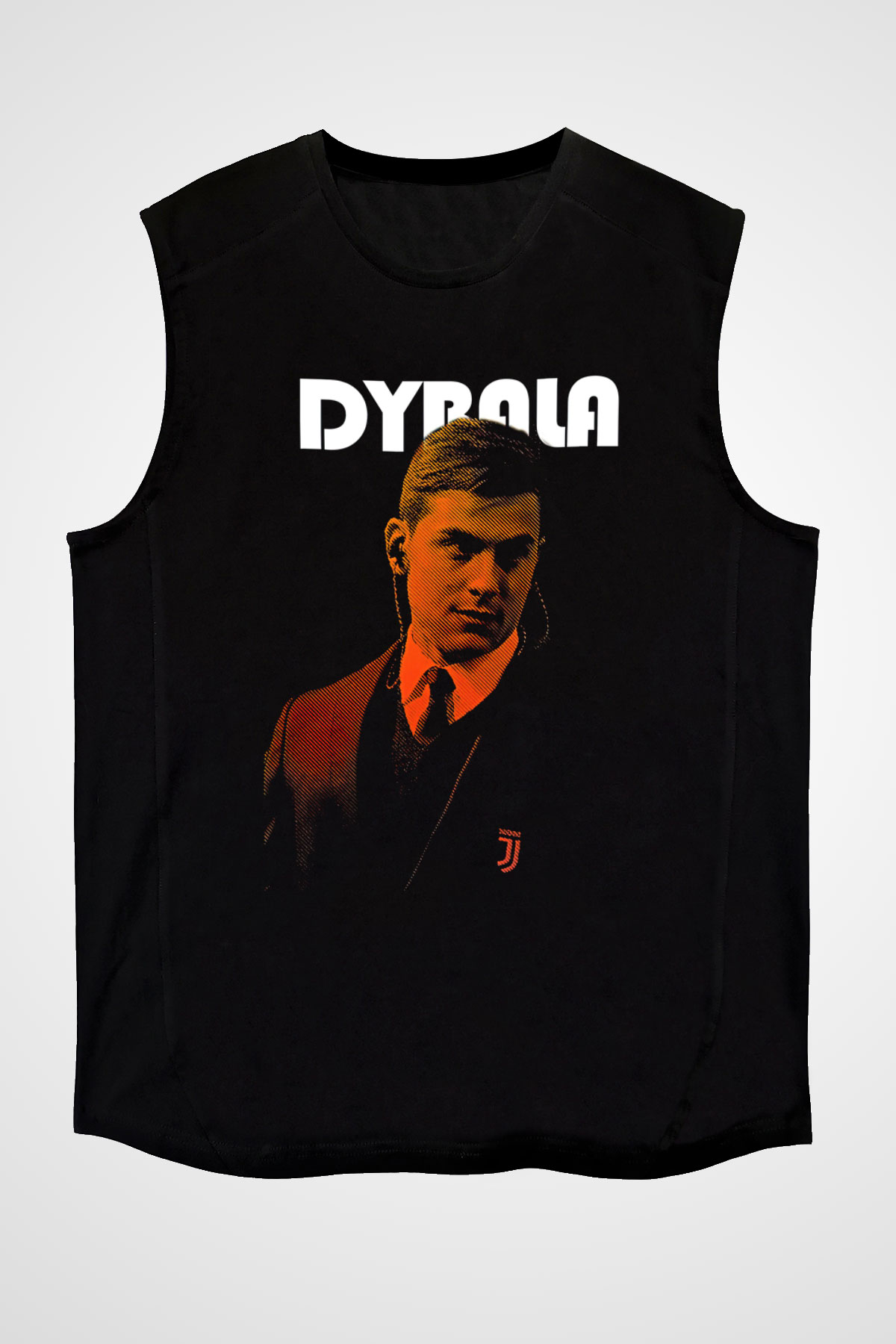 Paulo Dybala Baskılı Unisex Siyah Kolsuz Tişört - Tshirt
