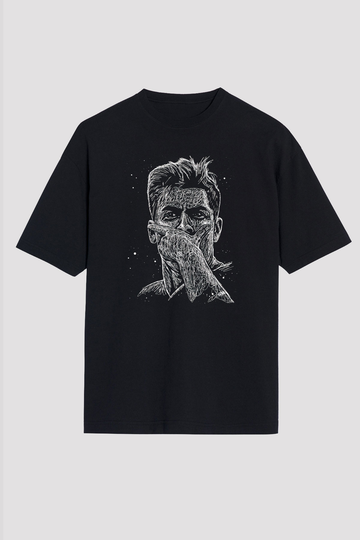 Paulo Dybala Baskılı Unisex Siyah Oversize Tişört - Tshirt