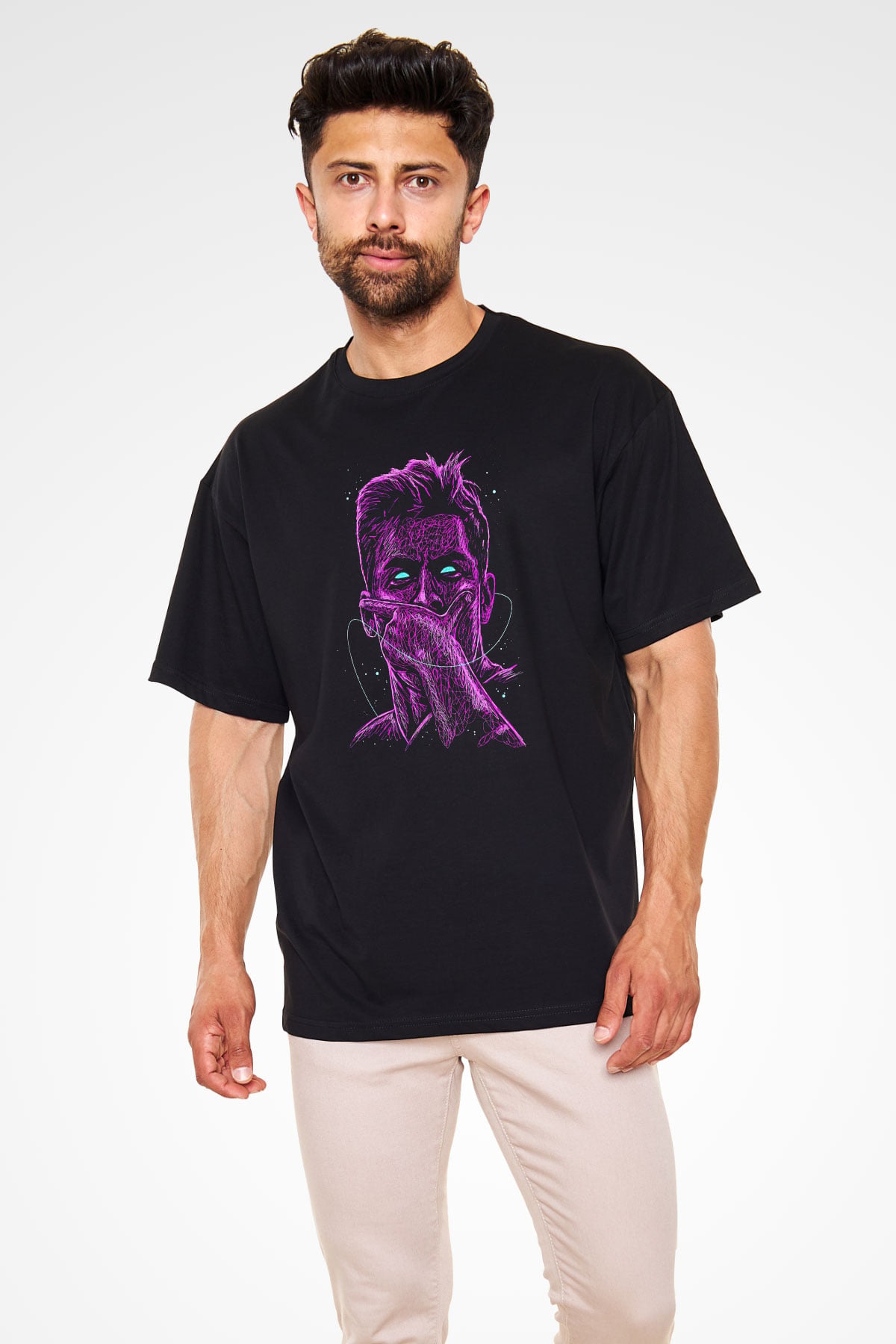 Paulo Dybala Baskılı Unisex Siyah Oversize Tişört - Tshirt