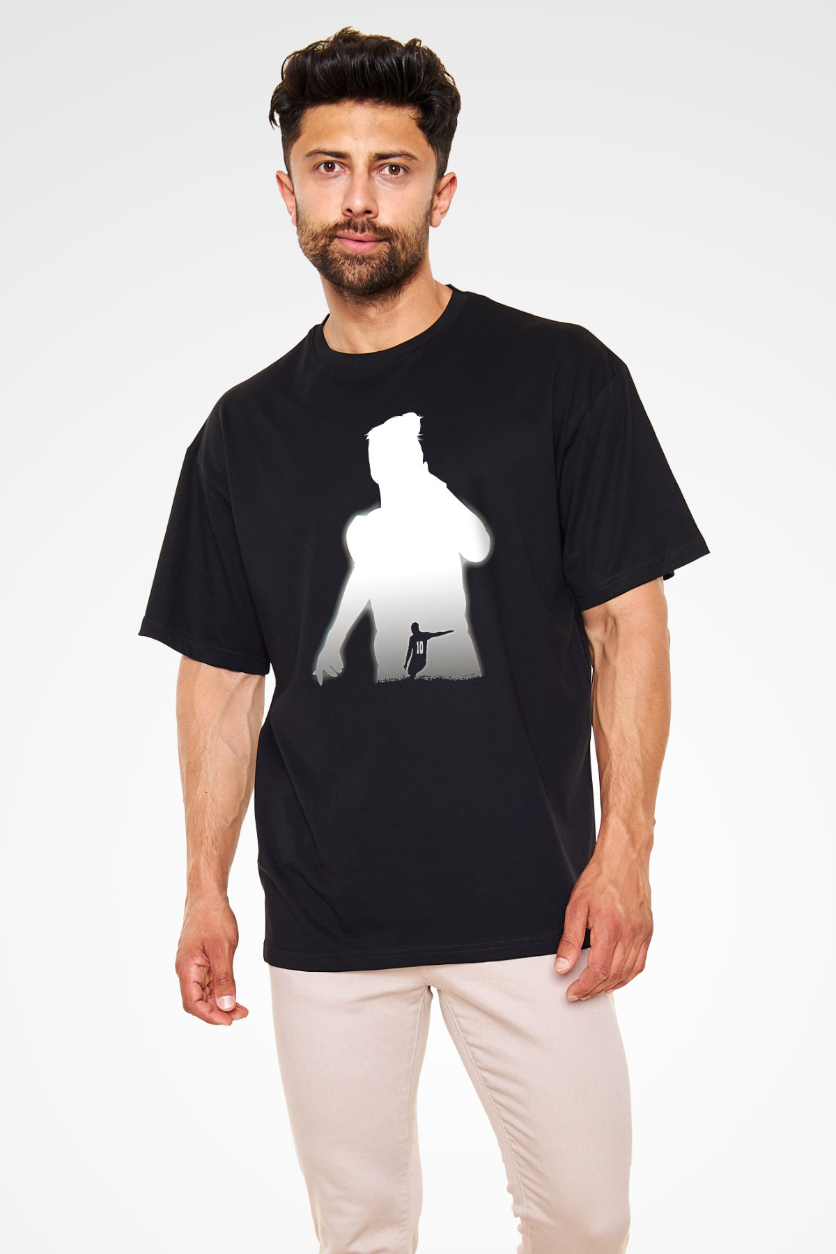 Paulo Dybala Baskılı Unisex Siyah Oversize Tişört - Tshirt