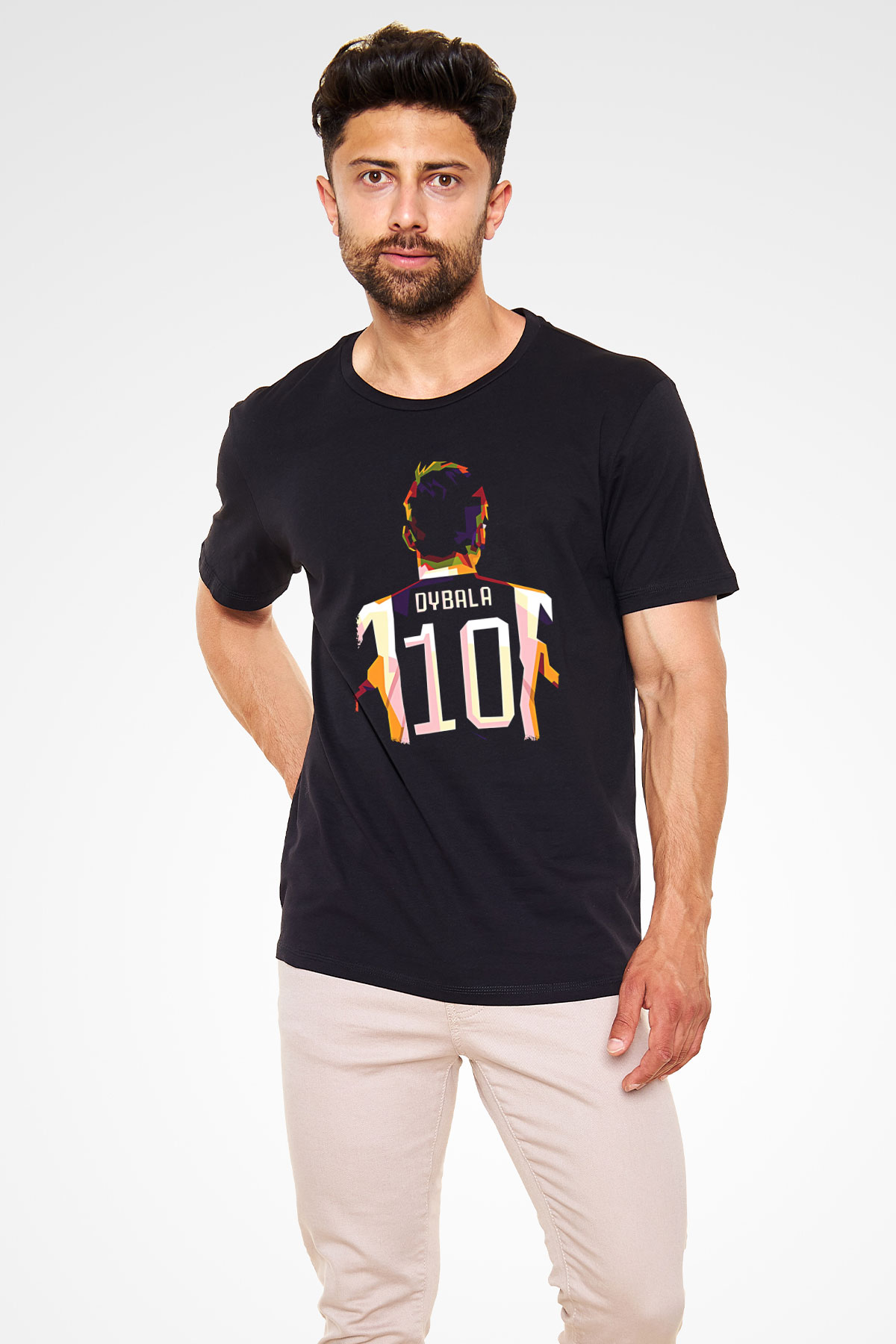 Paulo Dybala Baskılı Unisex Siyah Tişört - Tshirt