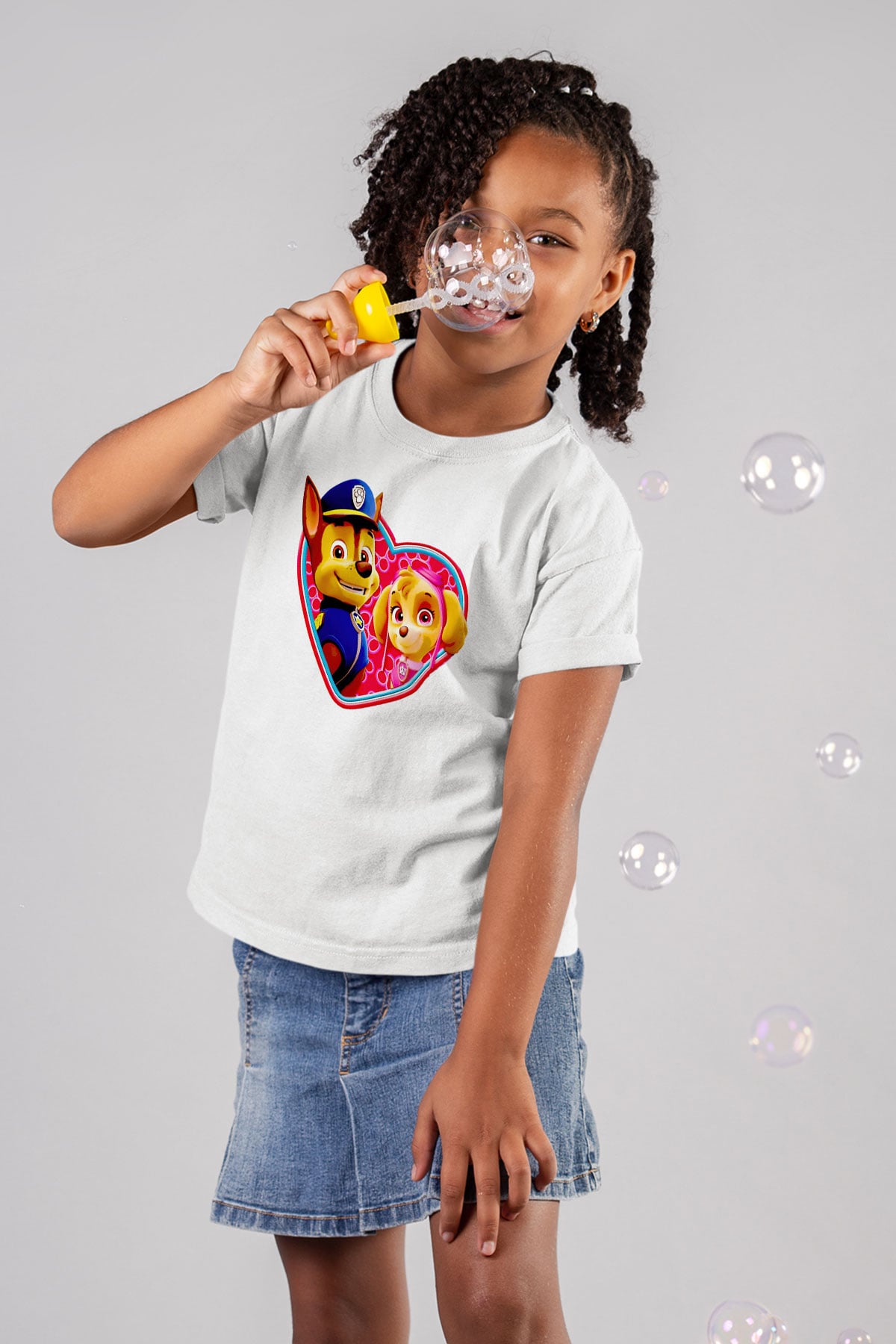 Paw Patrol Baskılı Beyaz Unisex Çocuk Tişört