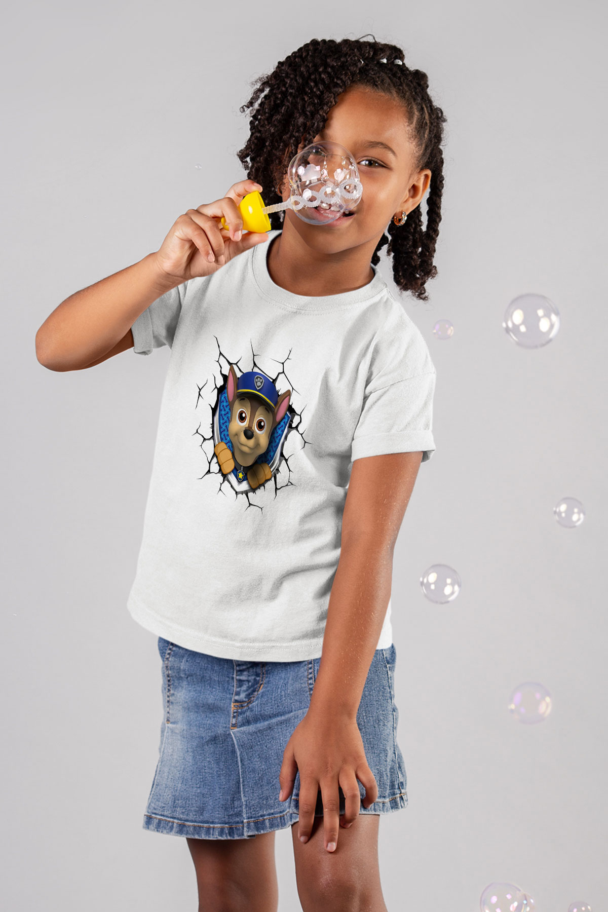 Paw Patrol Baskılı Beyaz Unisex Çocuk Tişört