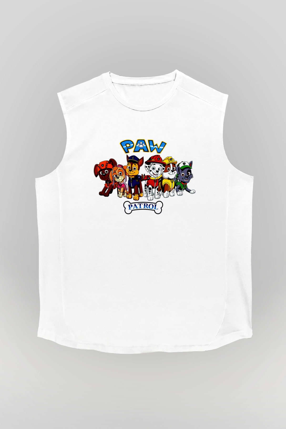 Paw Patrol Beyaz Unisex Kolsuz Tişört