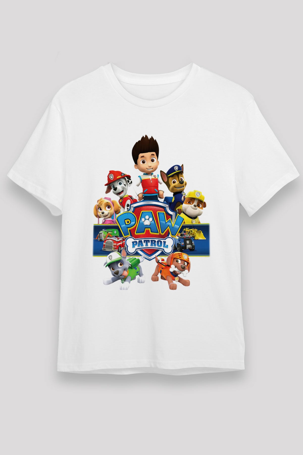 Paw Patrol Beyaz Unisex Tişört T-Shirt