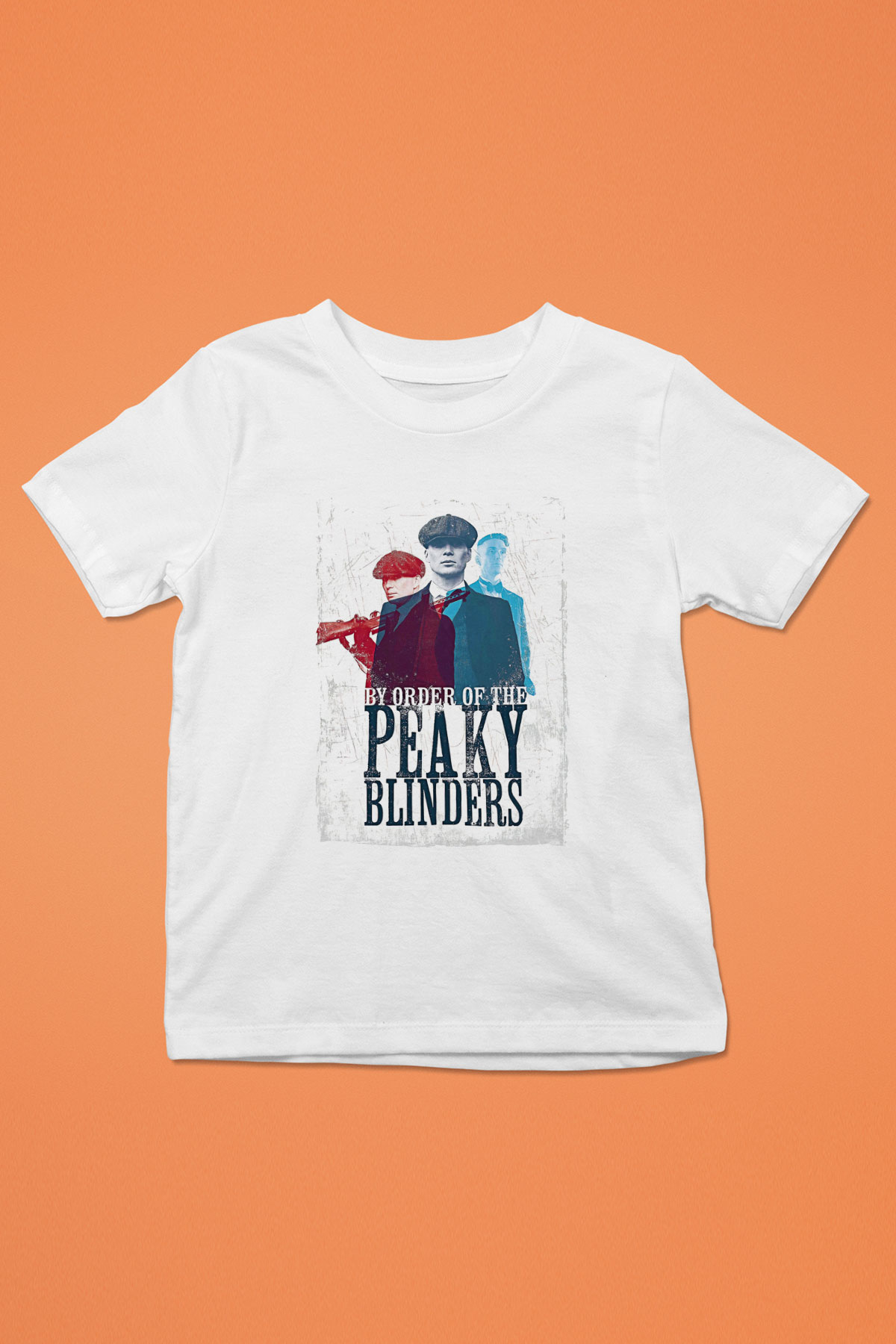 Peaky Blinders Baskılı Beyaz Unisex Beyaz Çocuk Tişört - Tshirt