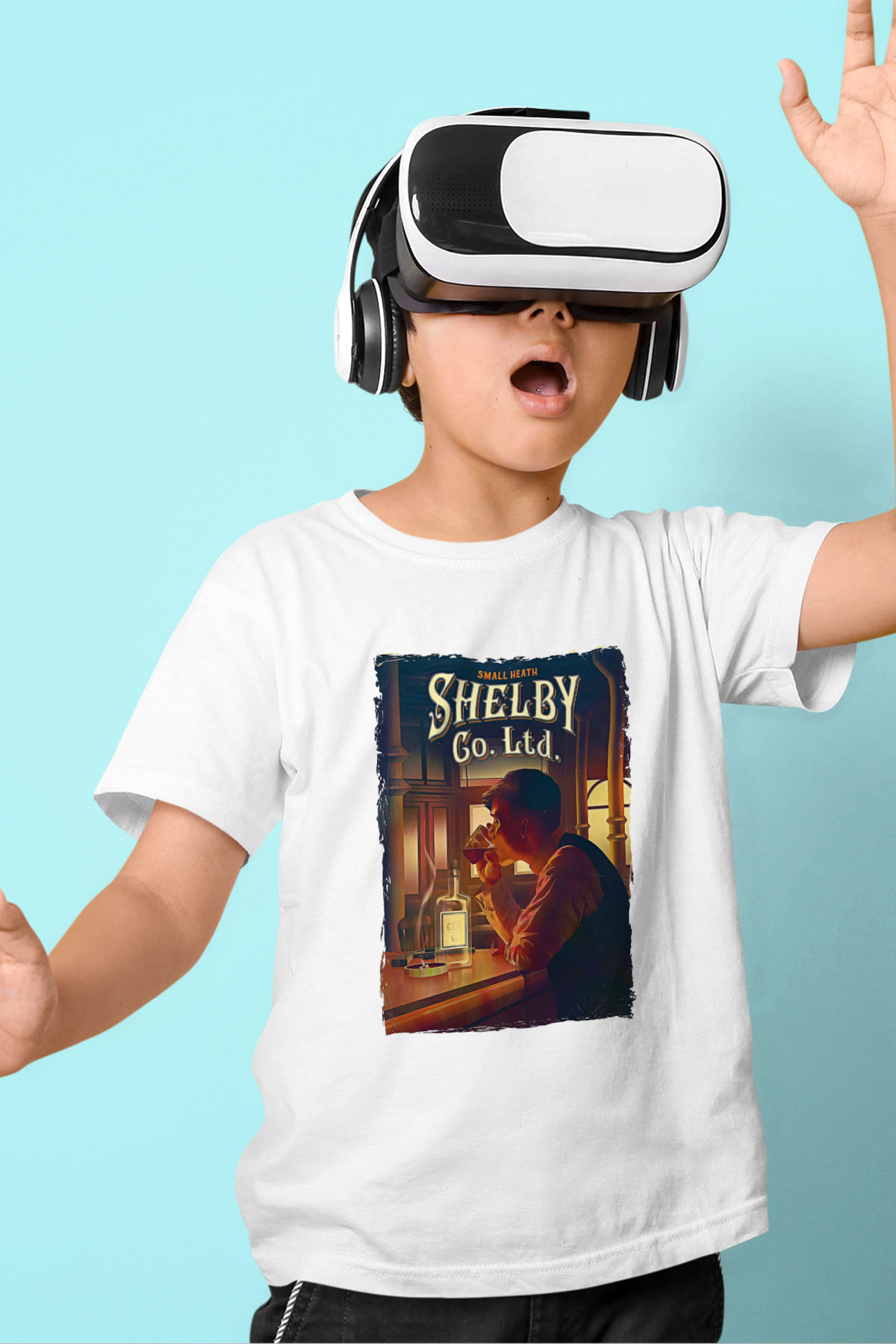 Peaky Blinders Baskılı Beyaz Unisex Beyaz Çocuk Tişört - Tshirt