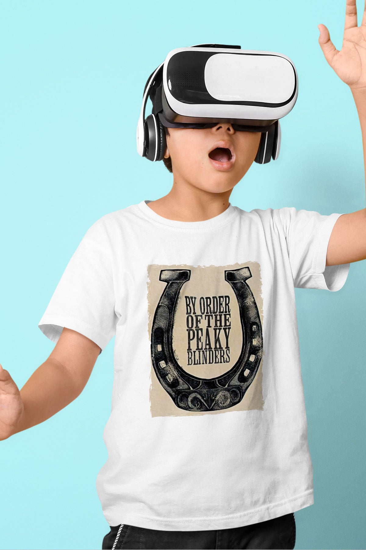 Peaky Blinders Baskılı Beyaz Unisex Beyaz Çocuk Tişört - Tshirt
