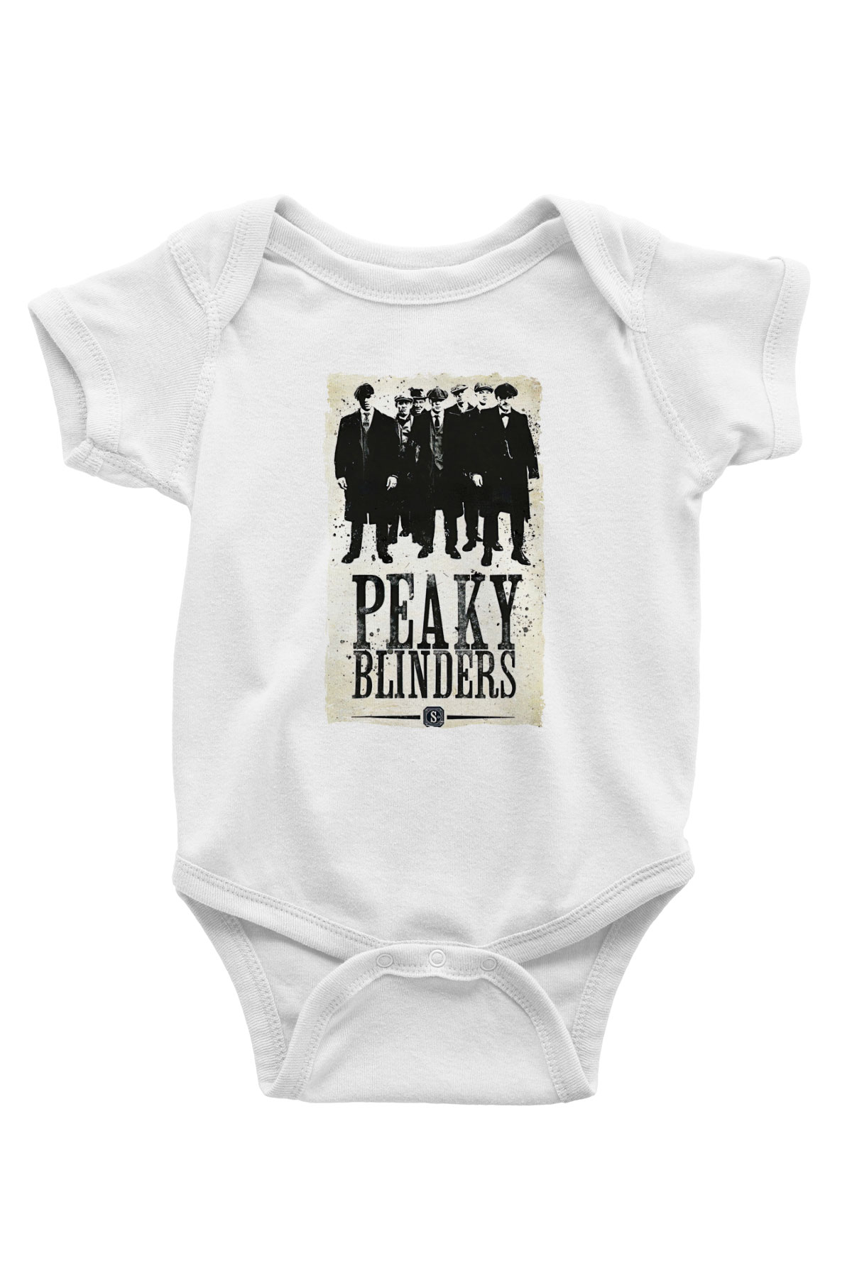 Peaky Blinders Baskılı Beyaz Unisex Bebek Body - Zıbın