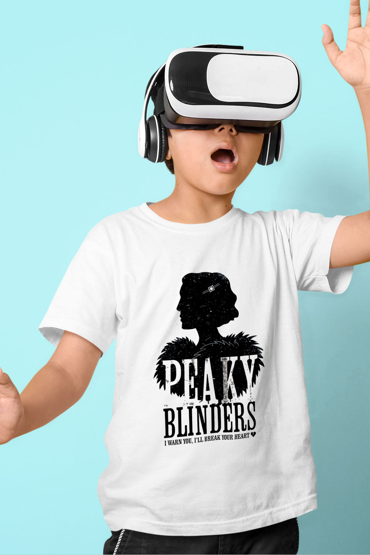 Peaky Blinders Baskılı Beyaz Unisex Beyaz Çocuk Tişört - Tshirt