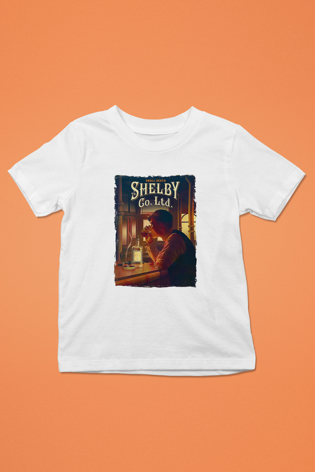 Peaky Blinders Baskılı Beyaz Unisex Beyaz Çocuk Tişört - Tshirt