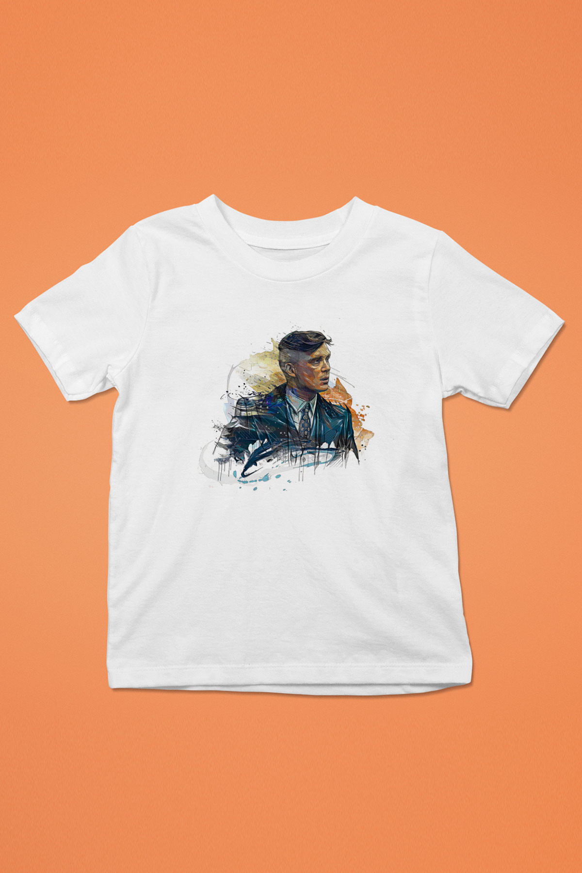 Peaky Blinders Baskılı Beyaz Unisex Beyaz Çocuk Tişört - Tshirt