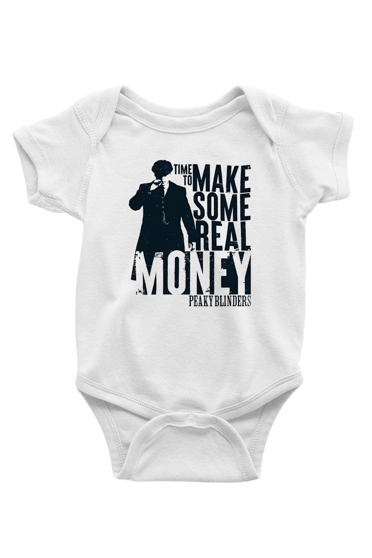 Peaky Blinders Baskılı Beyaz Unisex Bebek Body - Zıbın