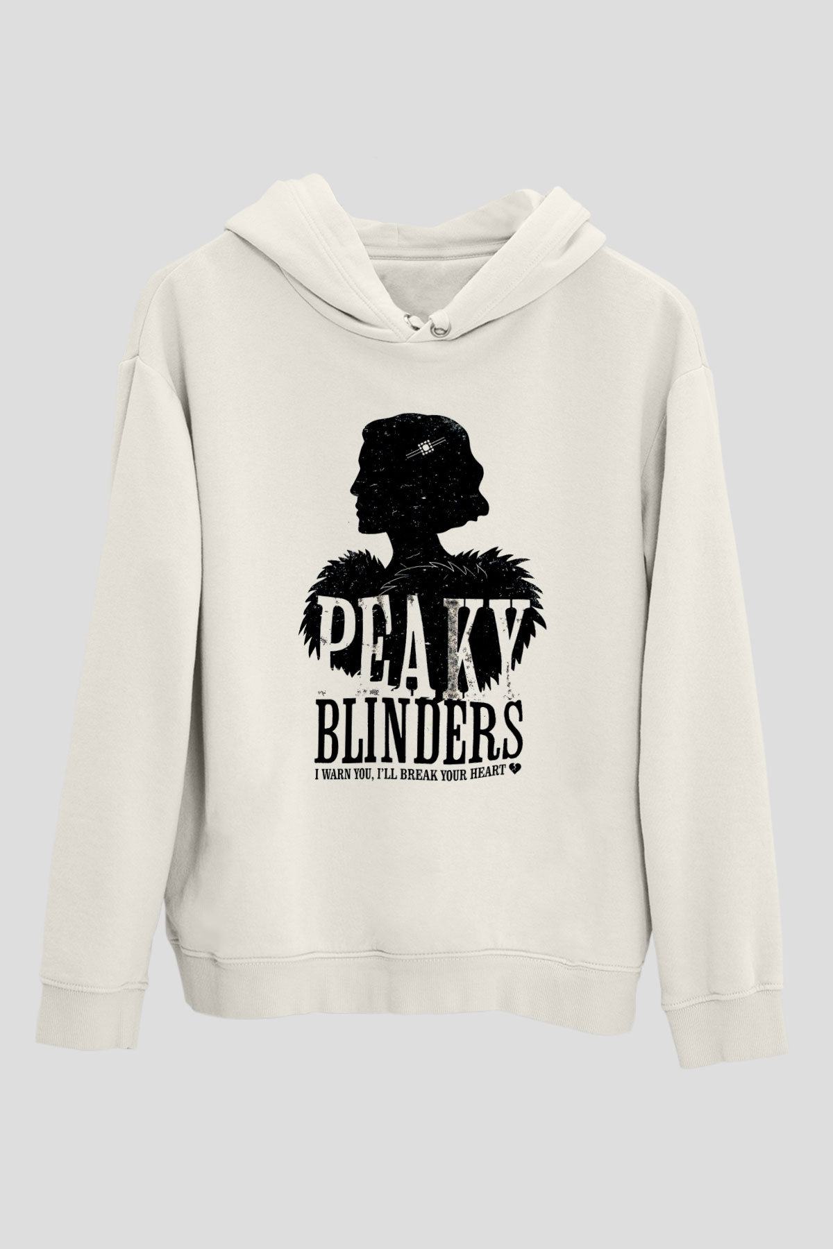Peaky Blinders Baskılı Beyaz Unisex Hoodie