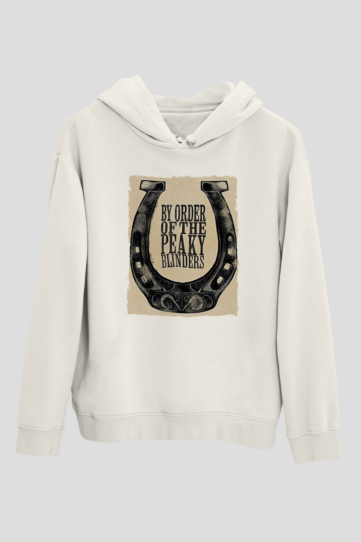 Peaky Blinders Baskılı Beyaz Unisex Hoodie