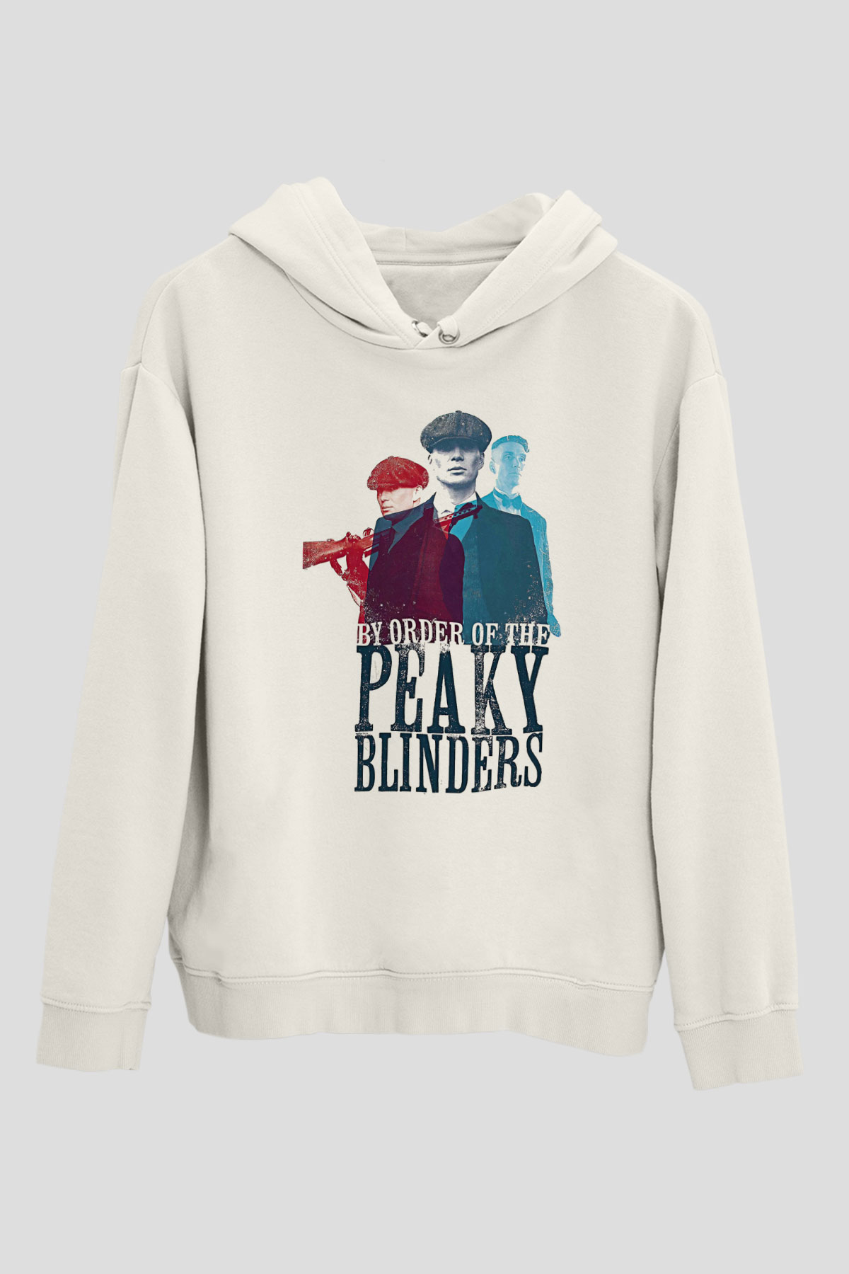 Peaky Blinders Baskılı Beyaz Unisex Hoodie